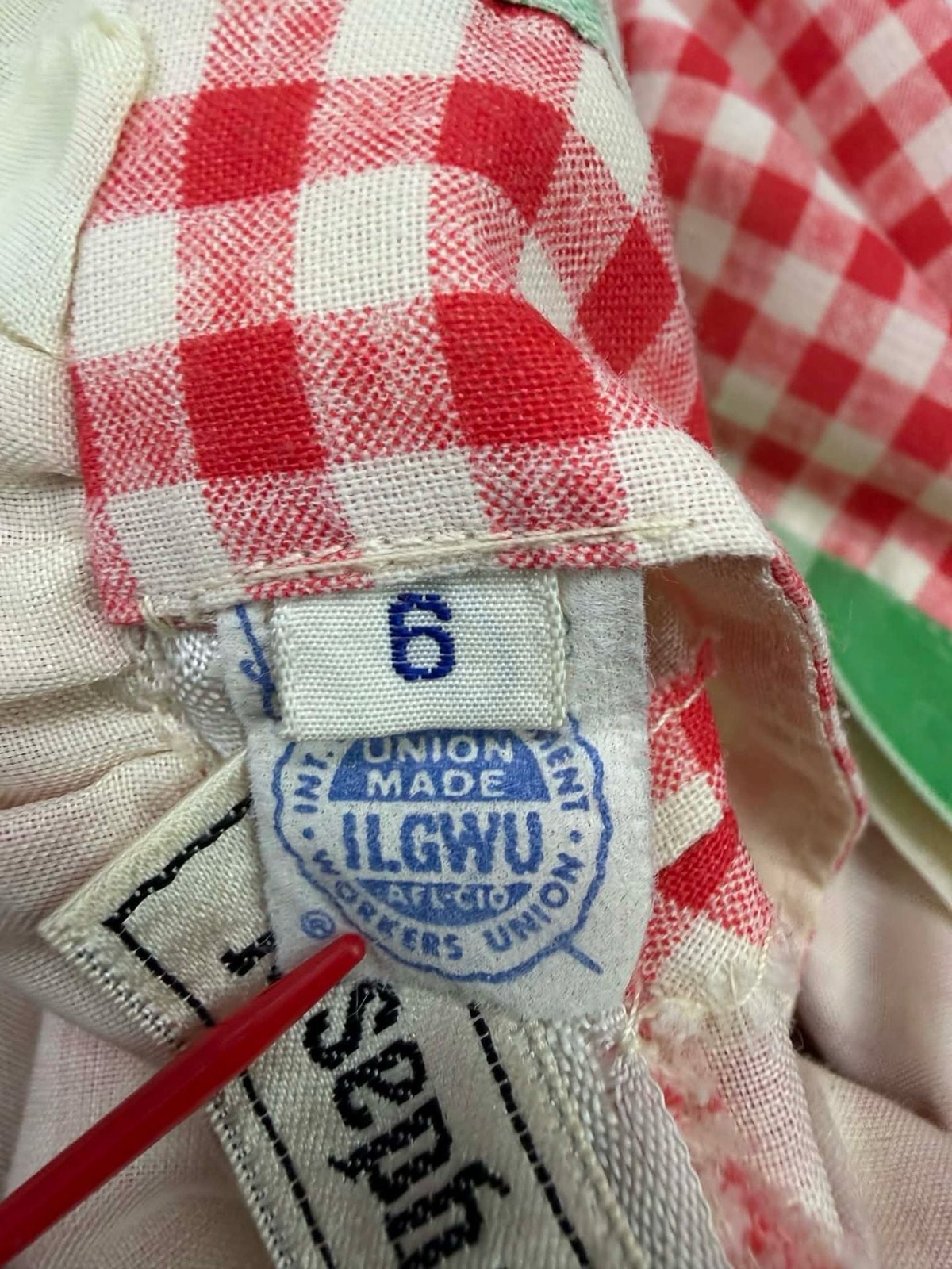 Vintage Oscar de la Renta Boutique Joseph Magnin Gingham Shirt Dress