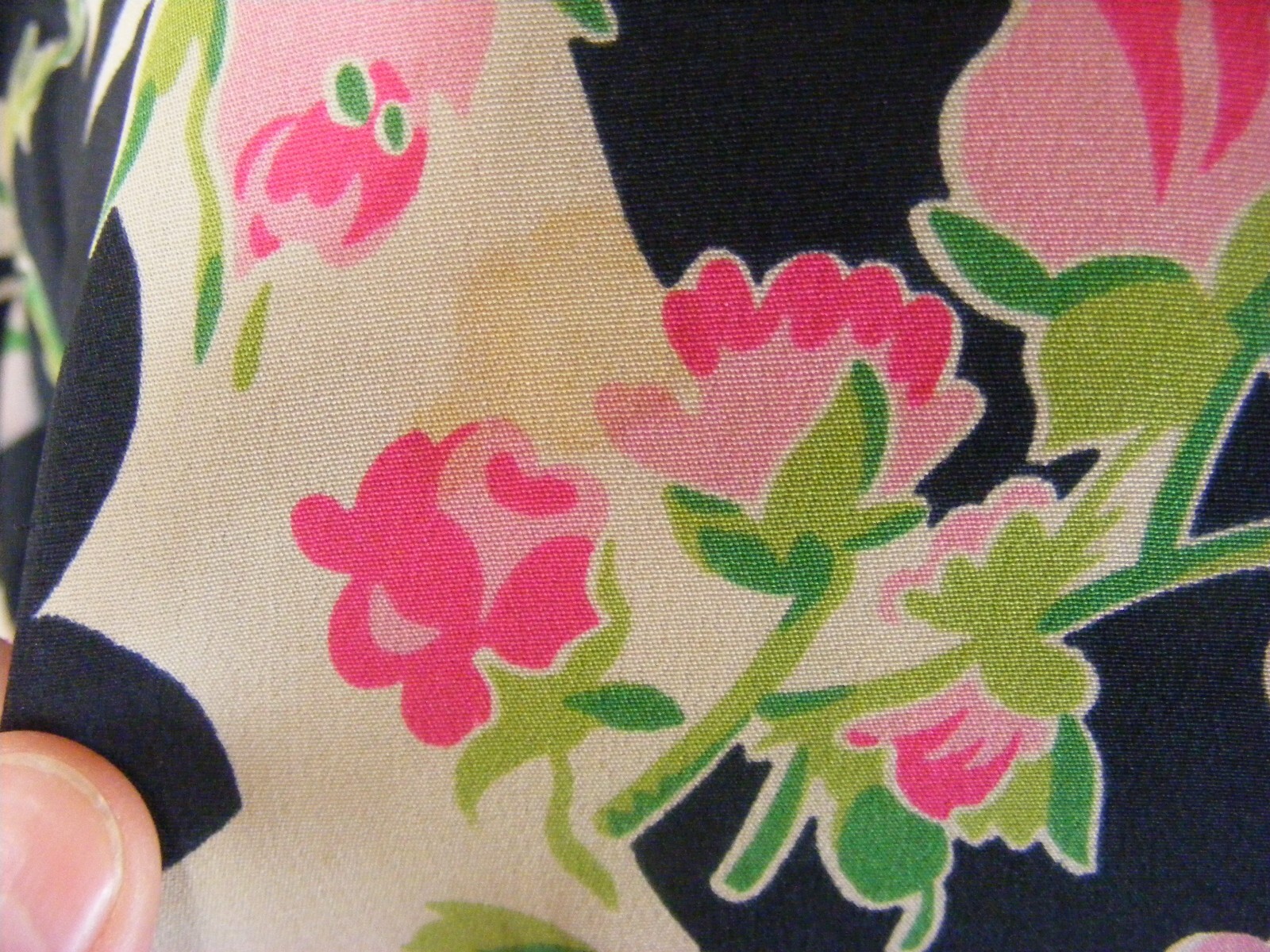 40s RAYON DRESS FLORAL PRINT BELTED BUTTON UP FULL SKIRT LIGHTWEIGHT 38″ X 30″ M