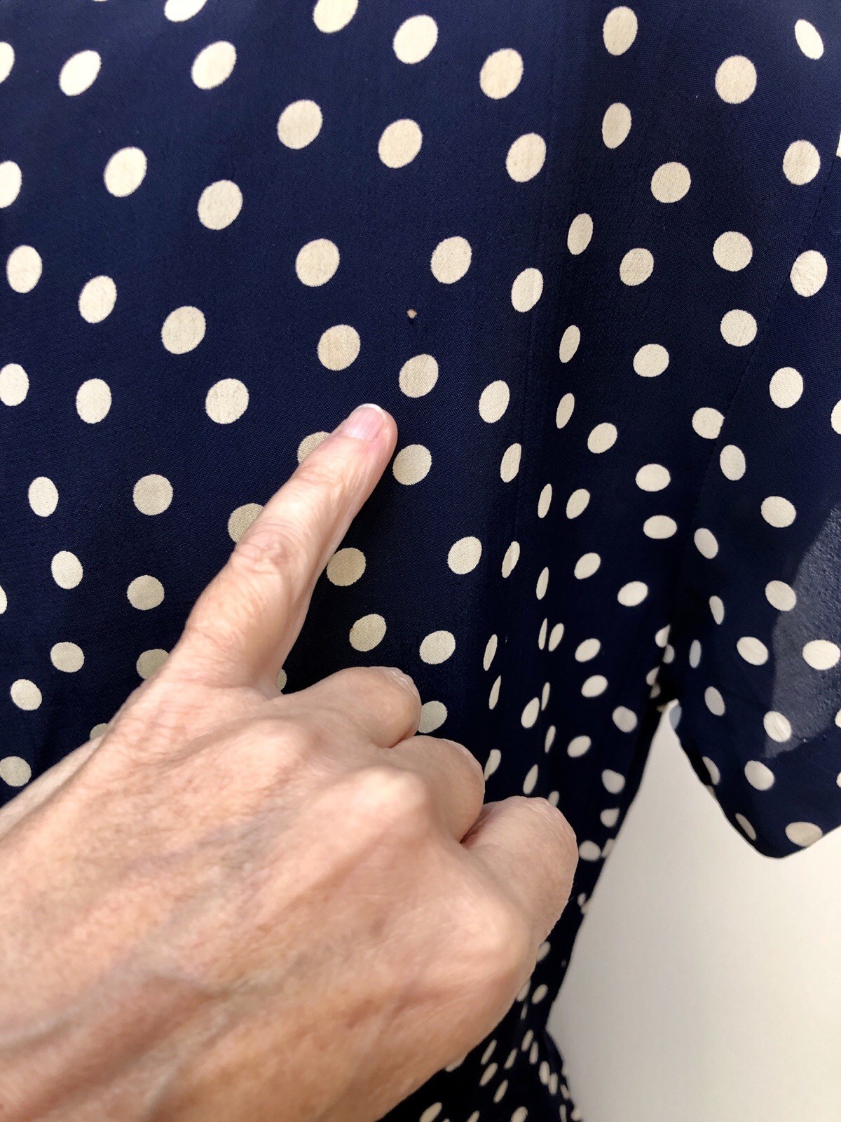 Lot 2 Vtg 1940s Minnie The Minx POLKA DOT Rayon Dress, 1930s Sheer VOILE BLOUSE