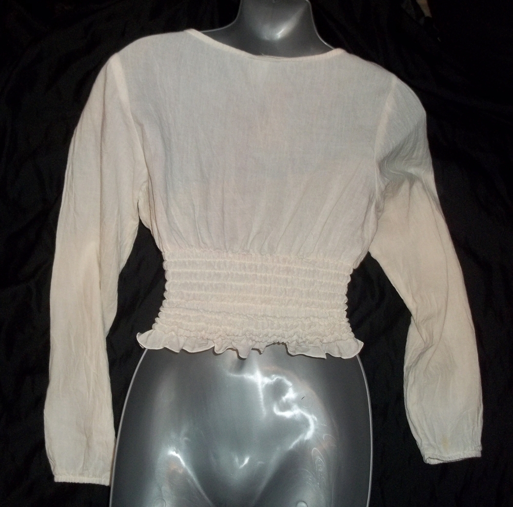 Vtg 90s top Sexy Ivory gauze top Size M spring summer fashions