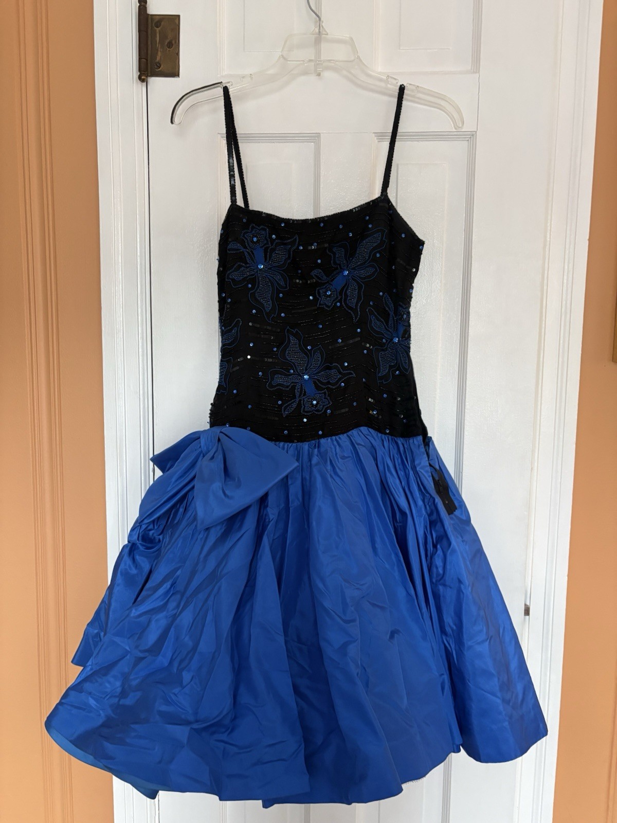1980s vintage prom cocktail dress made in France