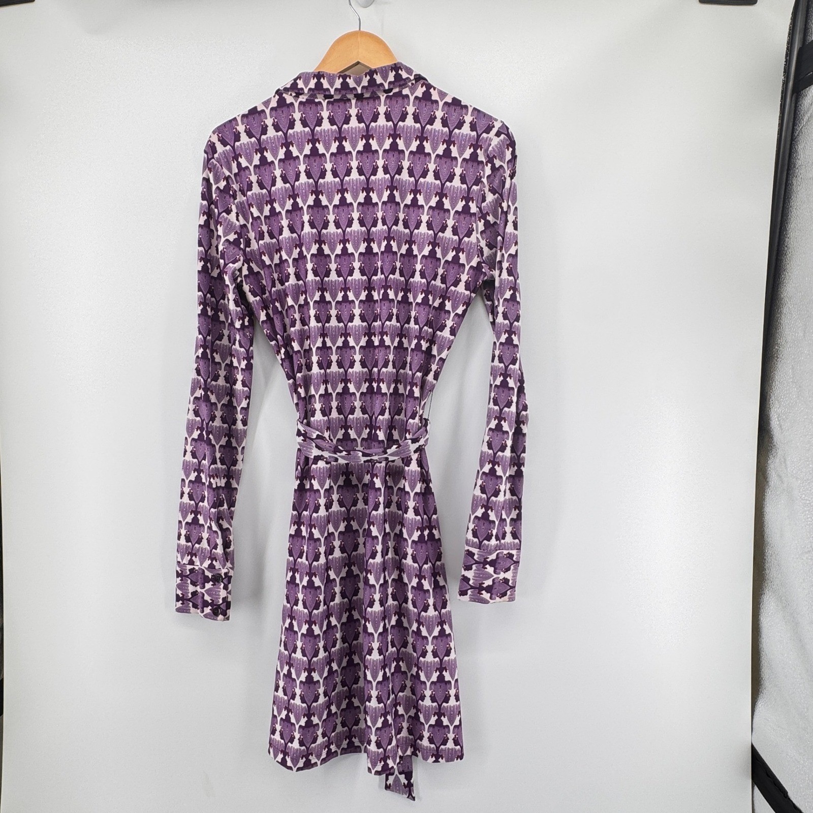 Original Penguin Purple Mod Silhouette Portrait Shirt Dress Medium Pop Art