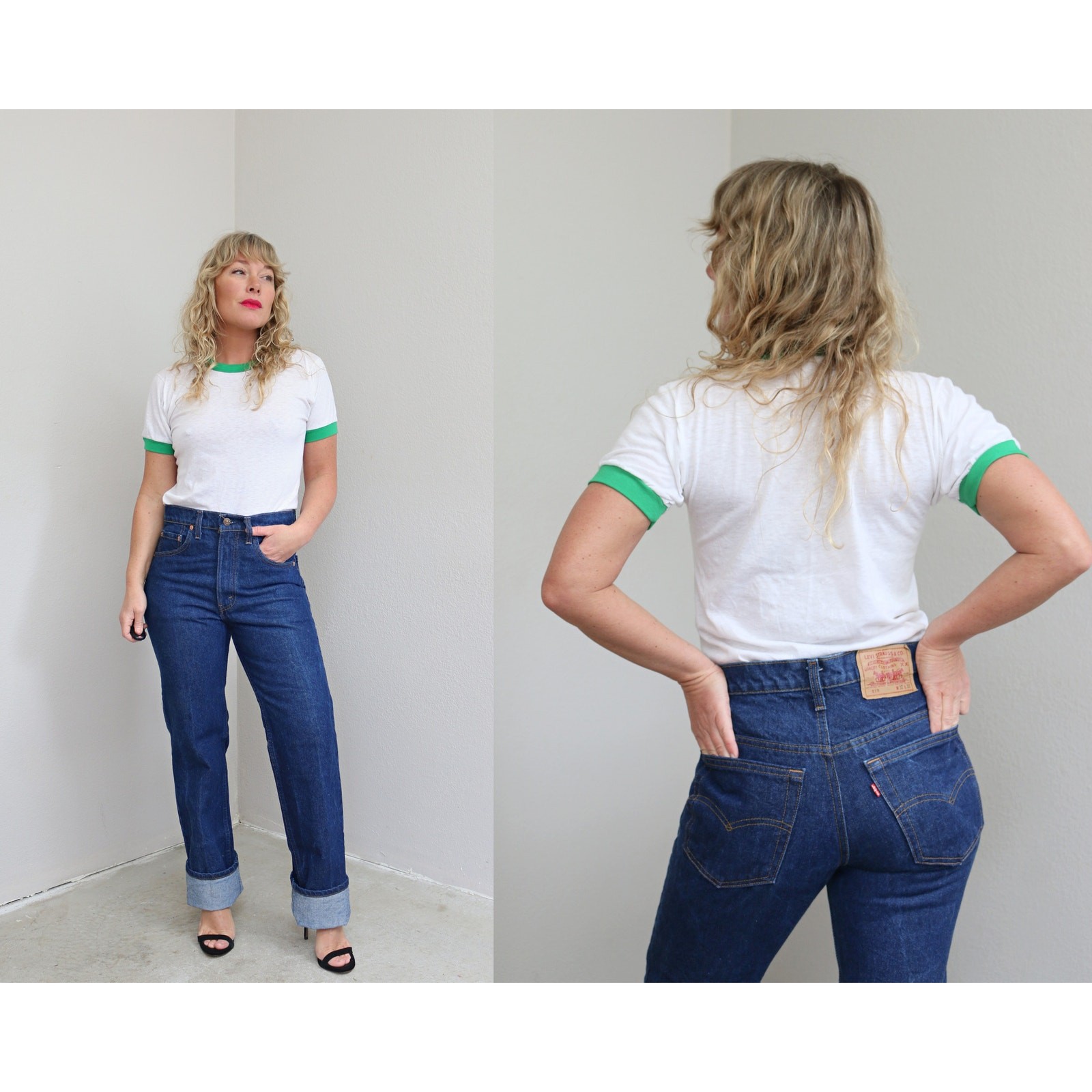 1980’s Vintage Levi’s 517 Dark Wash Boot Cut Jeans ~ Women’s SM MD 31″ 32″ Waist
