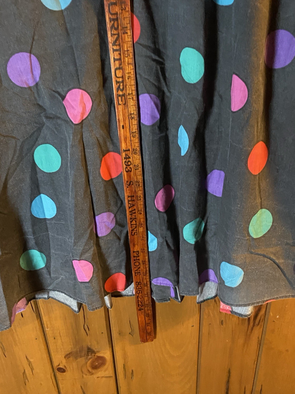 VTG 80s 90s Live It Up! Funky Colorful Polka Dot Oversized Shirt Blouse PLUS 28W