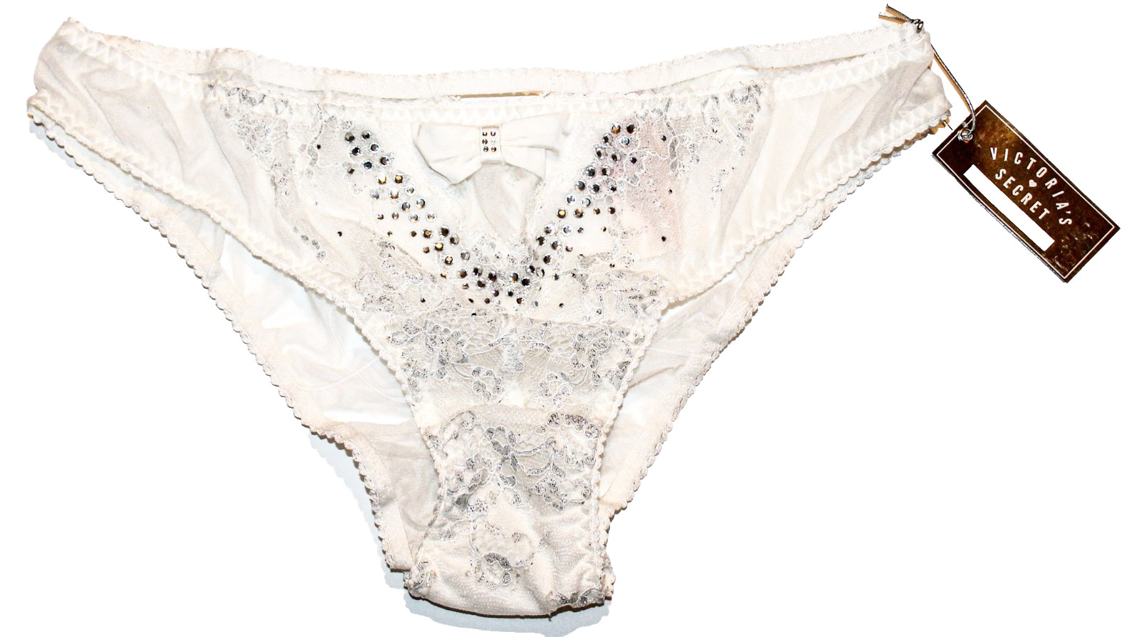 Victoria’s Secret Fashion Show 2013 White Ivory Panties Panty M Medium Vintage