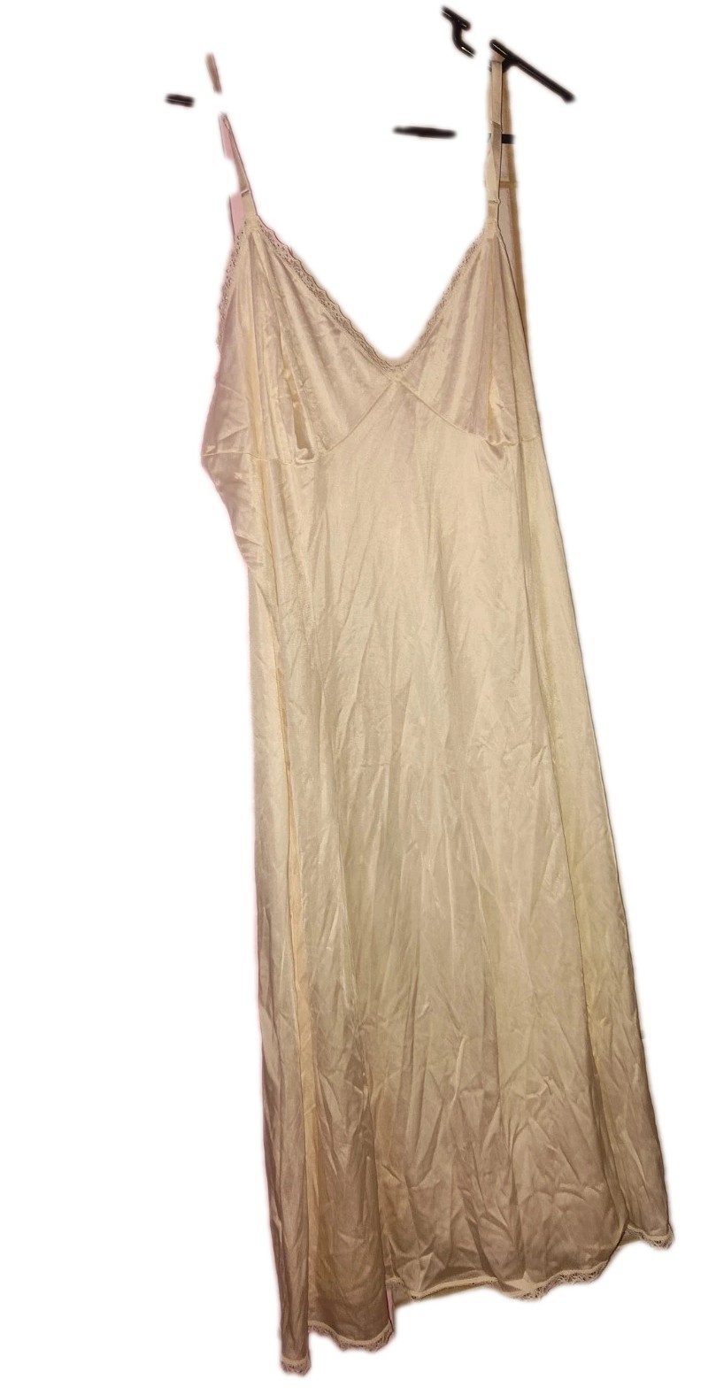 VANITY FAIR OffWhite Nylon Full Slip Lace Size Large 40