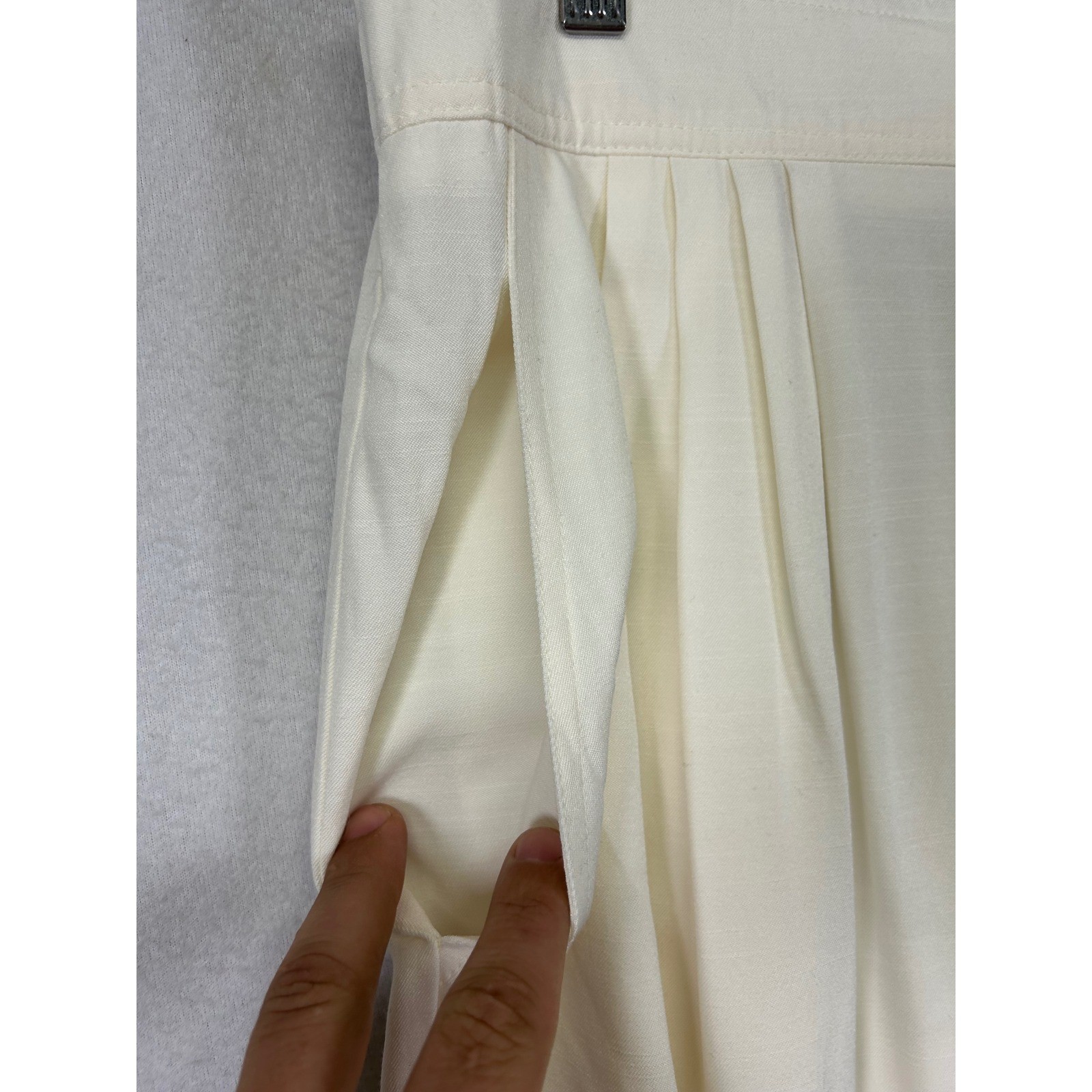 Vintage 80s Counterparts Womens 18 Cream Pleated High Waist Stirrup Pants NEW