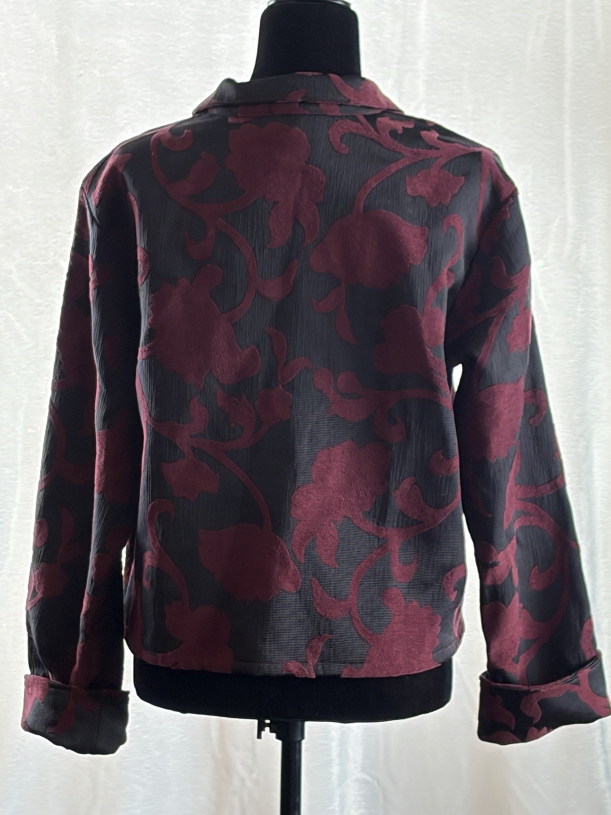 My Boyfriends Back Santa Monica VTG Floral Jacket Sz M Tapestry Ornate Buttons