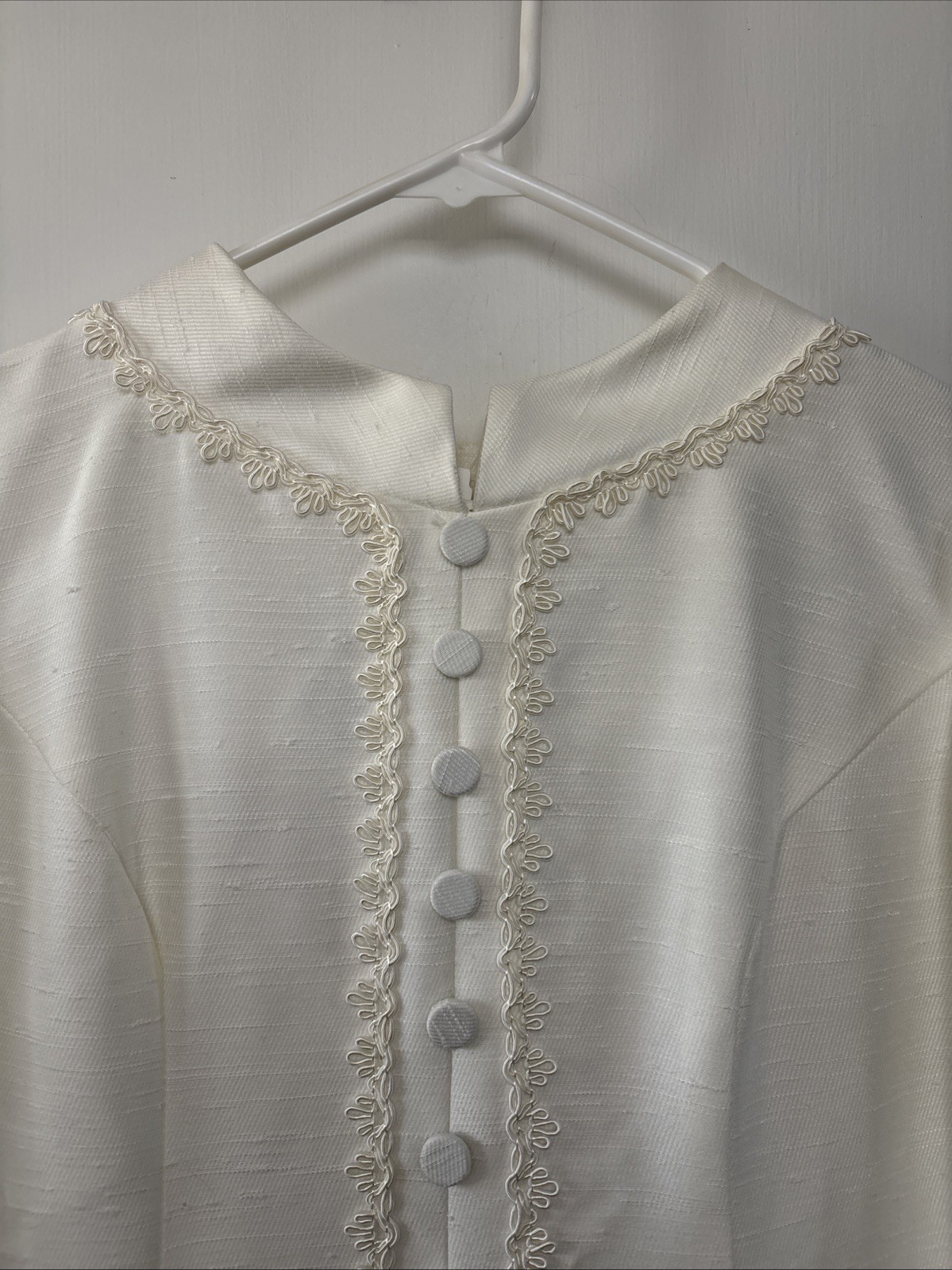Vintage Lorrie Deb of San Francisco 1950s Ivory Wedding Dress Cape Train SZ 9 10