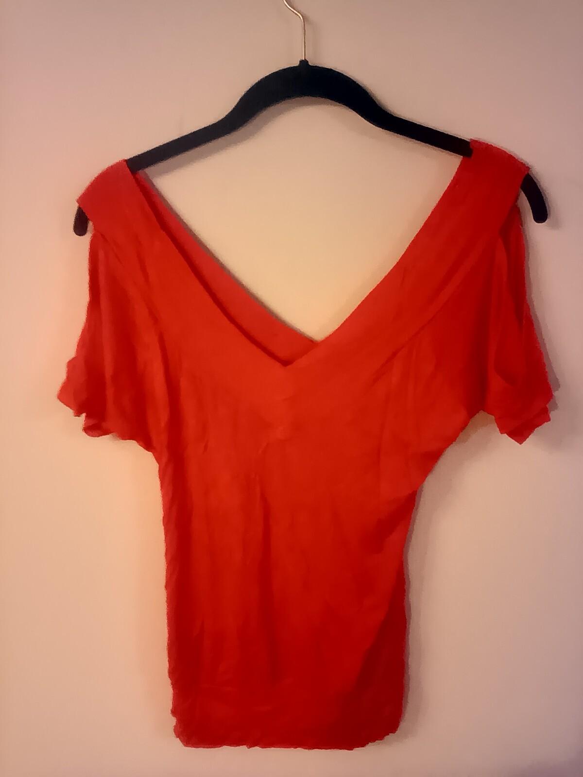 Lot of 2 Vtg Tops multicolor City Lights & coral Deb brand Small