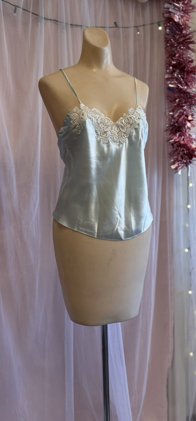 Vintage 80s Victoria’s Secret Gold Label Liquid Satin Cami Top Lingerie XS/S