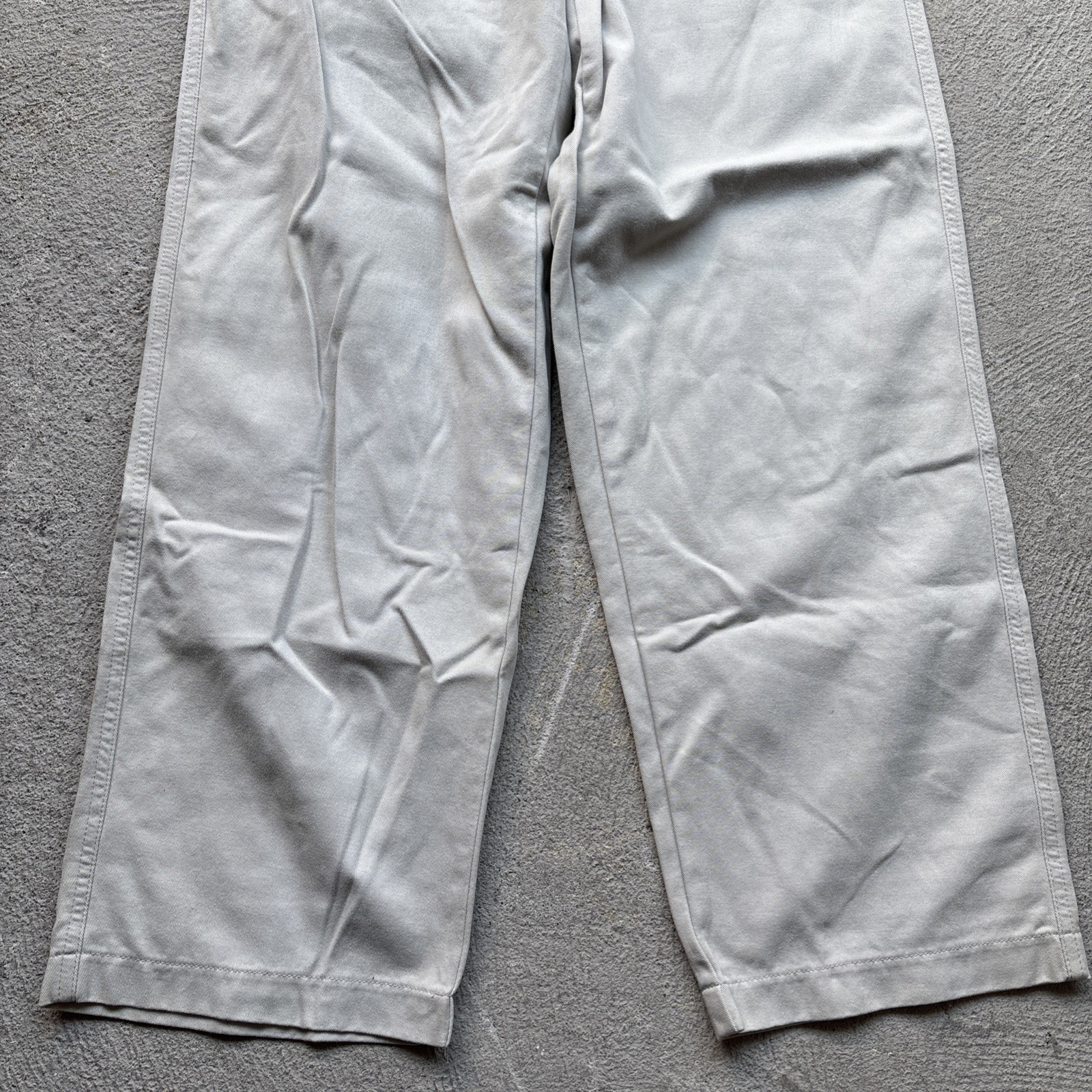 Deadstock VINTAGE 90s Lee Dungaree Chico Fatigue Military Pants 7 Khaki Baggy