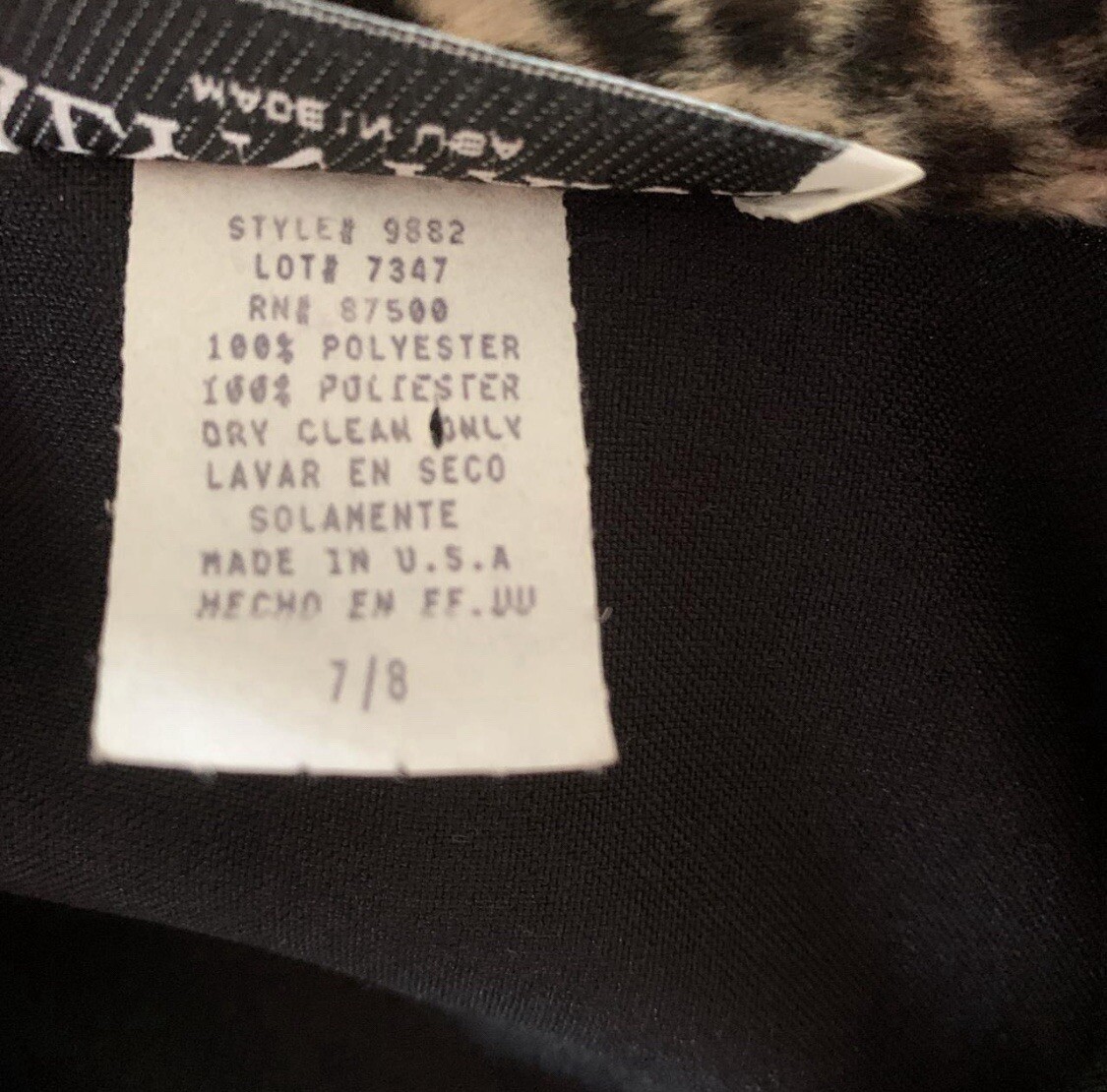 Alyn Paige Women’s Black Blazer, Leopard Collar, size 8,80s 90s Vintage Tailored