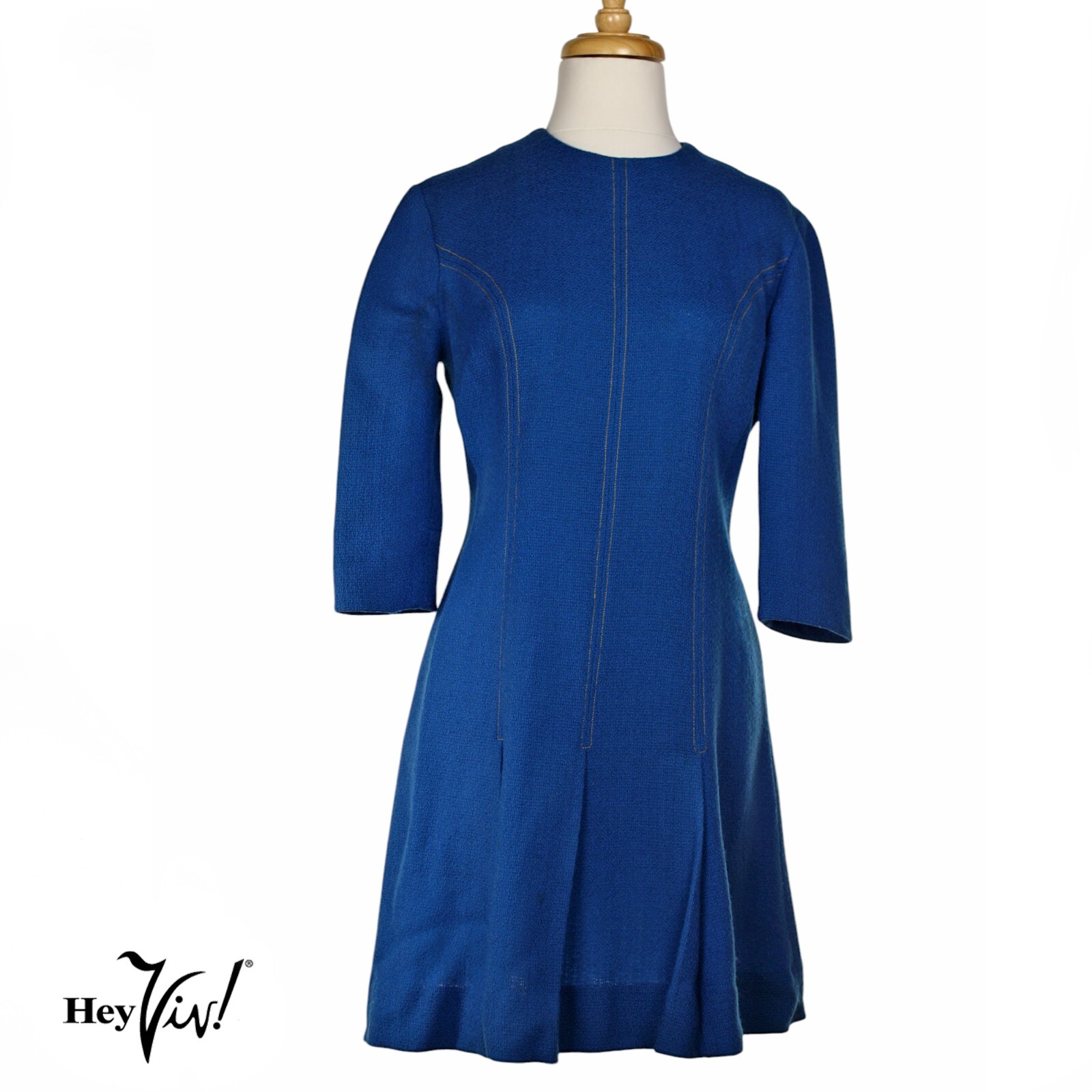 Vintage A Line Dress Parfait Original w Top Stitching Metal Zip Size M – Hey Viv