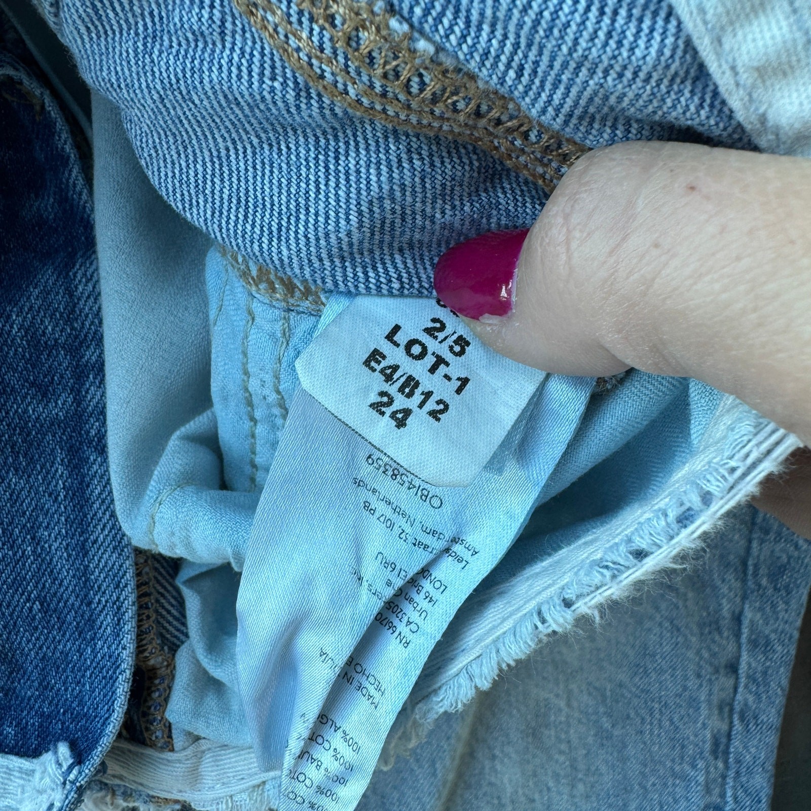 Vintage Y2K We The Free People Low Rise Distressed Straight Leg Cotton Jeans 24