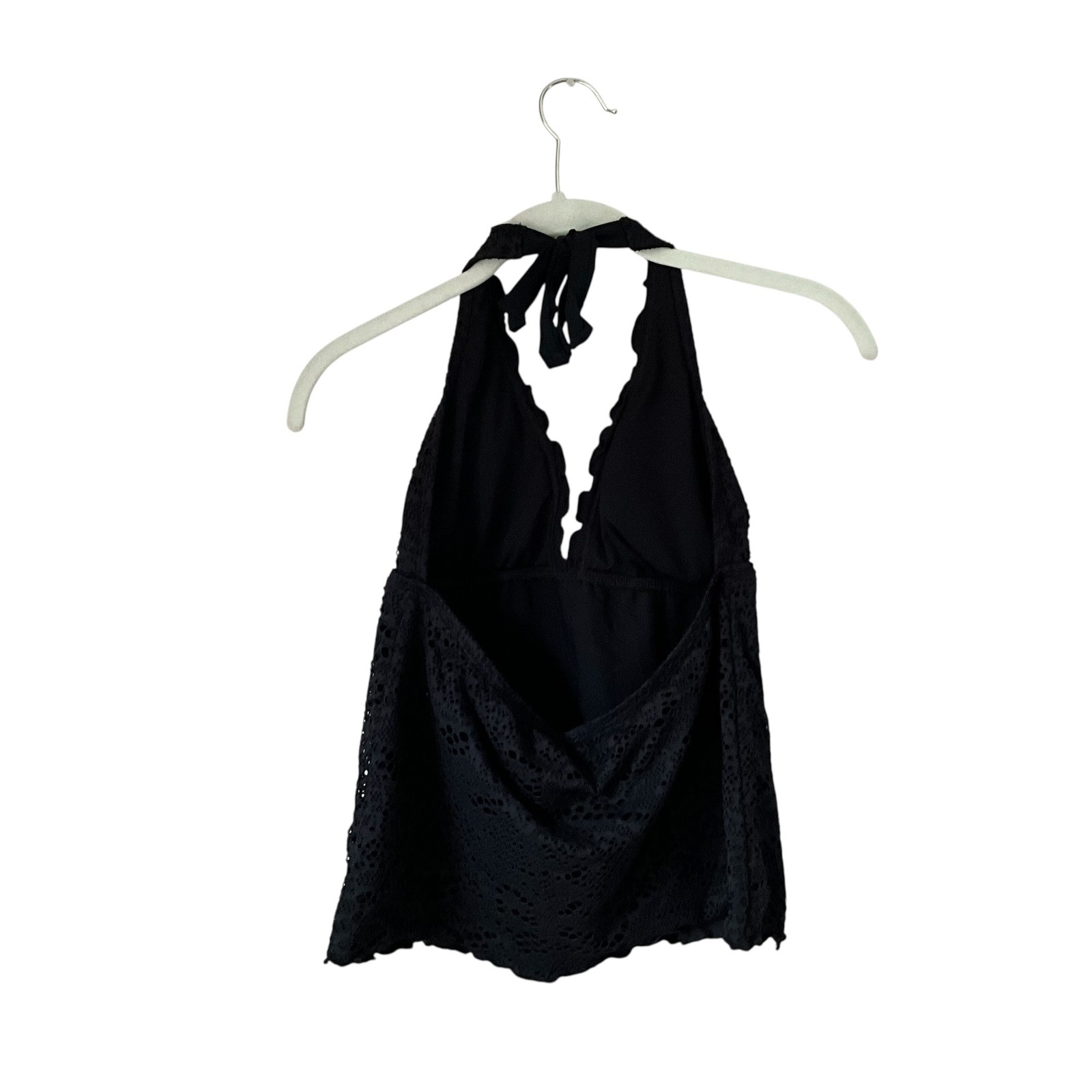 Vintage Black Floral Tank Top: 90s, Y2K