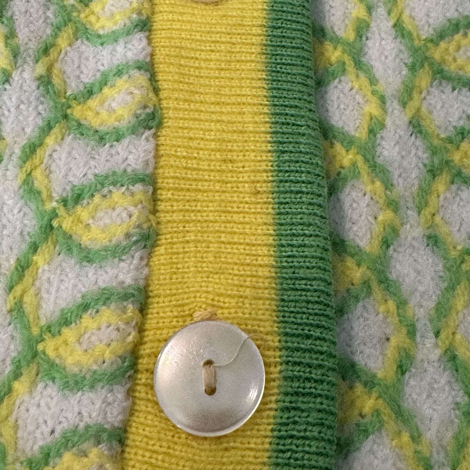 VTG 70’s Cardigan Sweater Joyce Lane Orlon Acrylic Preppy Cottage Women Small
