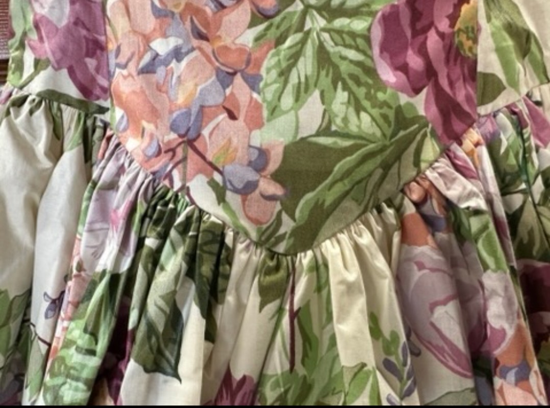 Vintage 1993 I. Magnin Floral Off Shoulder Bow Formal Dress NWT Size 10