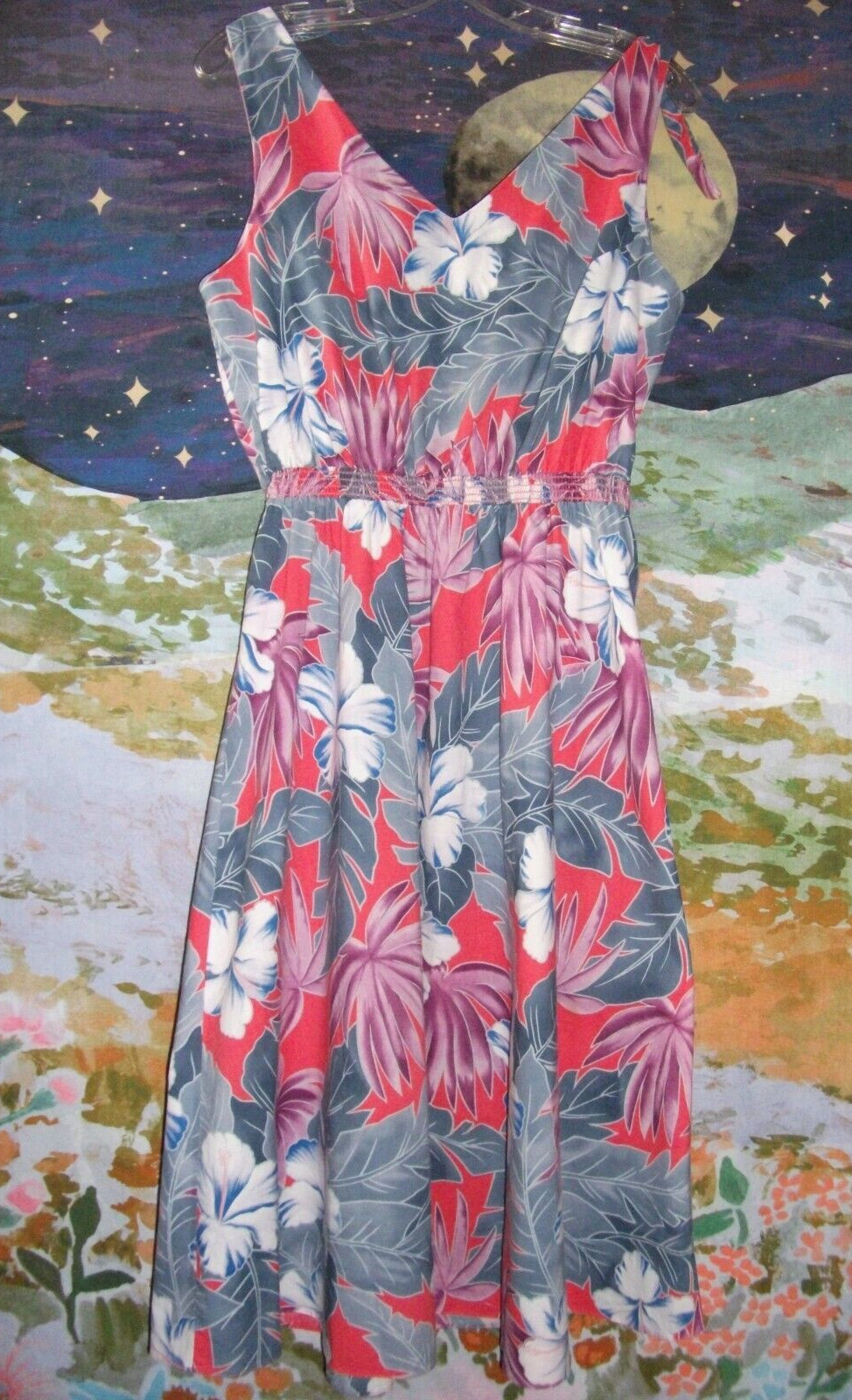 Vintage Hawaiian Dress Lot Hilo Hattie Made in Hawaii 80s Flowers Tiki Islands