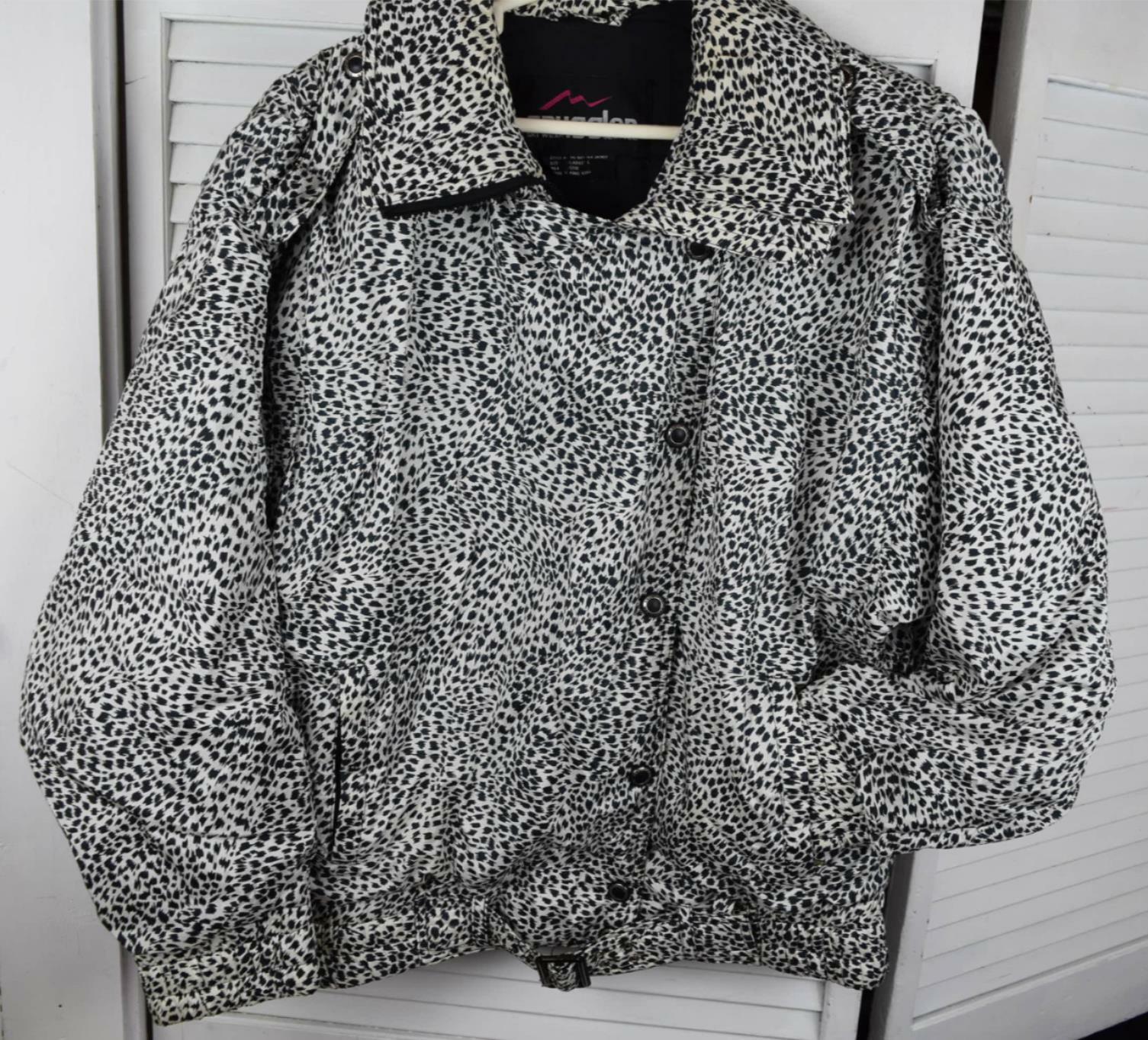 VTG 1980s Animal Print Ski Jacket Coat by Snuggler Seattle Washington Sz Large