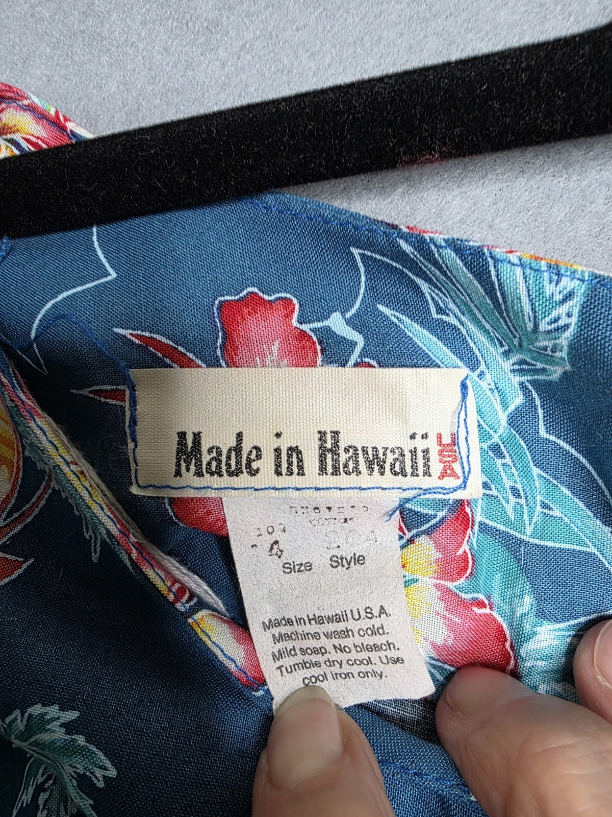 VTG Made in Hawaii Blue Floral Zip Back Maxi Dress Size M-L See Measurements