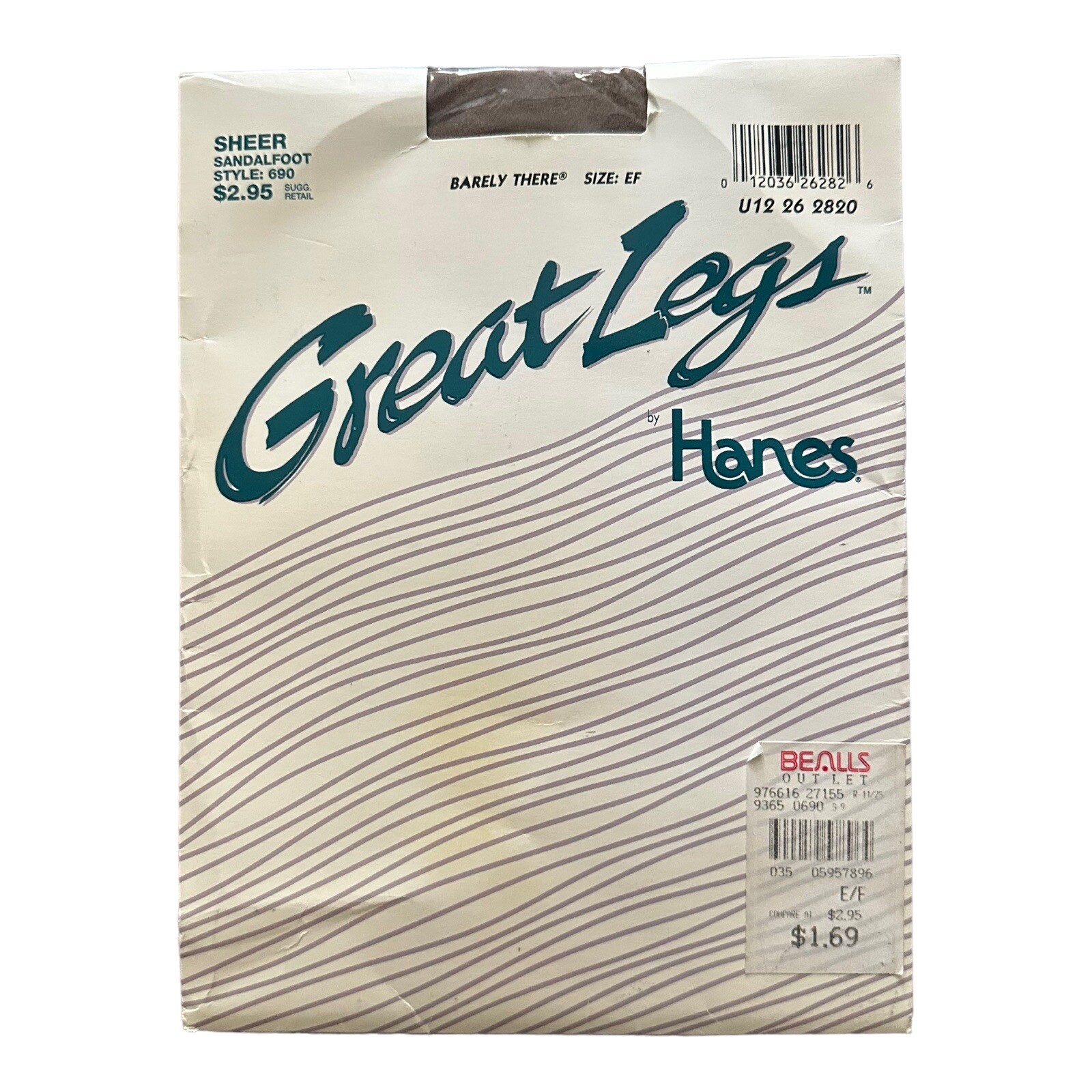 Great Legs Hands Barely There Size EF Sheer Sandalfoot USA Style 690 NOS Vintage