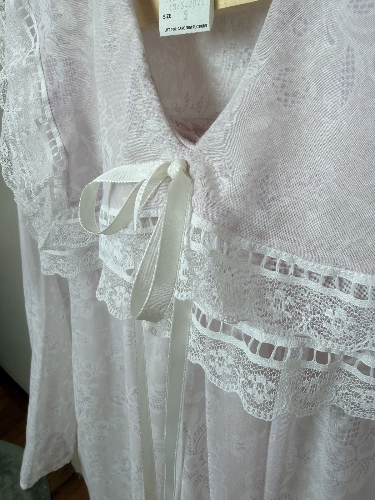 Vintage Gunne Sax by Jessica McClintock Pink Floral Nightgown | Cottagecore Sml