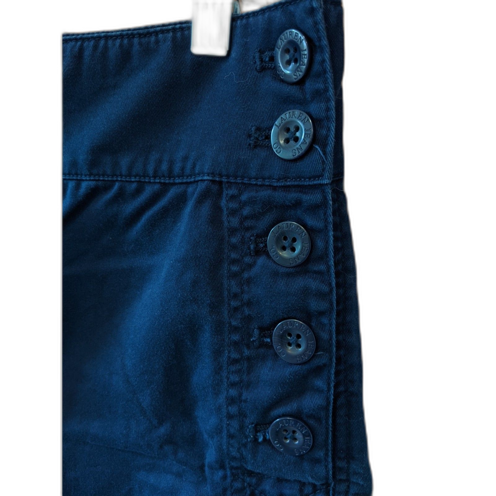 Ralph Lauren Shorts Blue Sailing Graphic Sailor Side Button Vintage Y2K Preppy 8