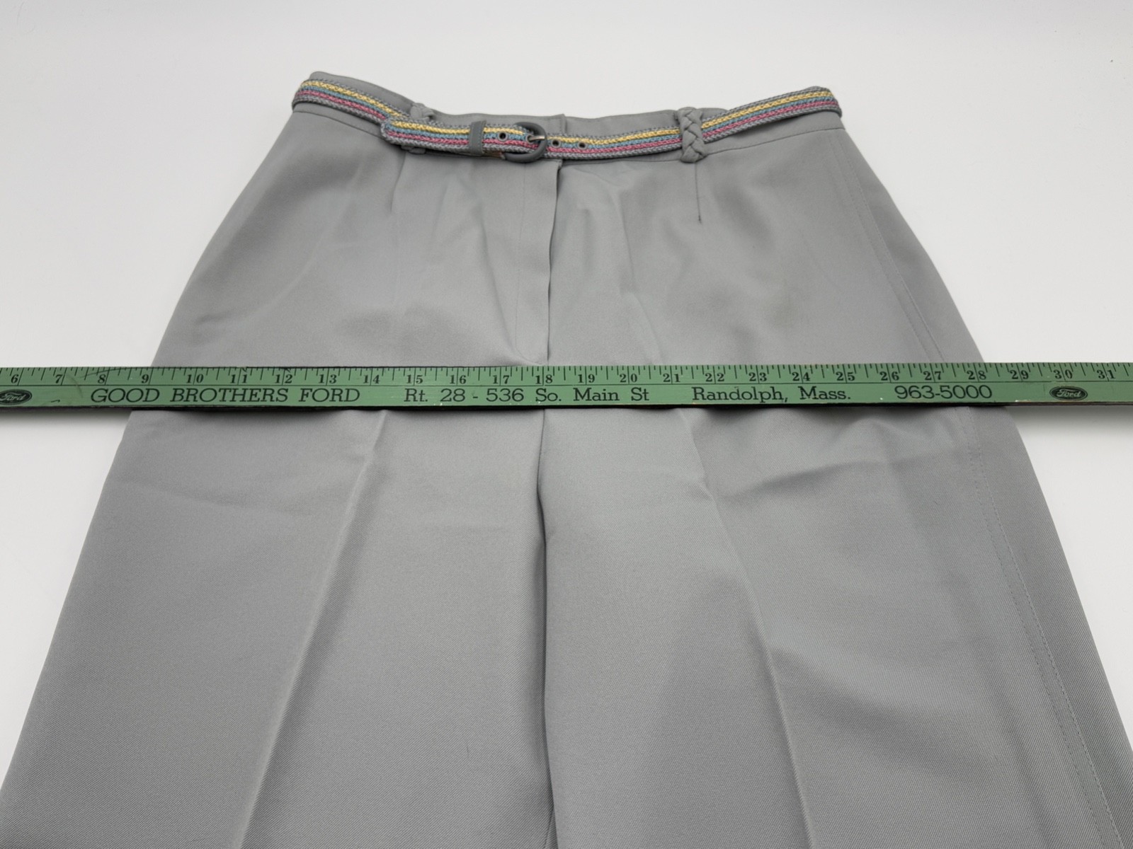 Vintage 1970s Womens Bell Bottom Dress Pants by Panther 15/16 Lt.Gray NOSWD