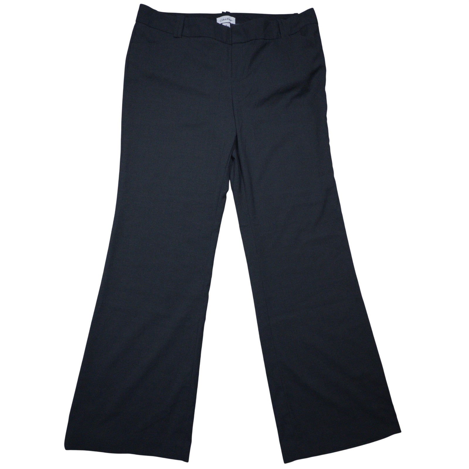 Calvin Klein Charcoal Gray Rayon Blend Straight Leg Dress Pants Size 14 XL