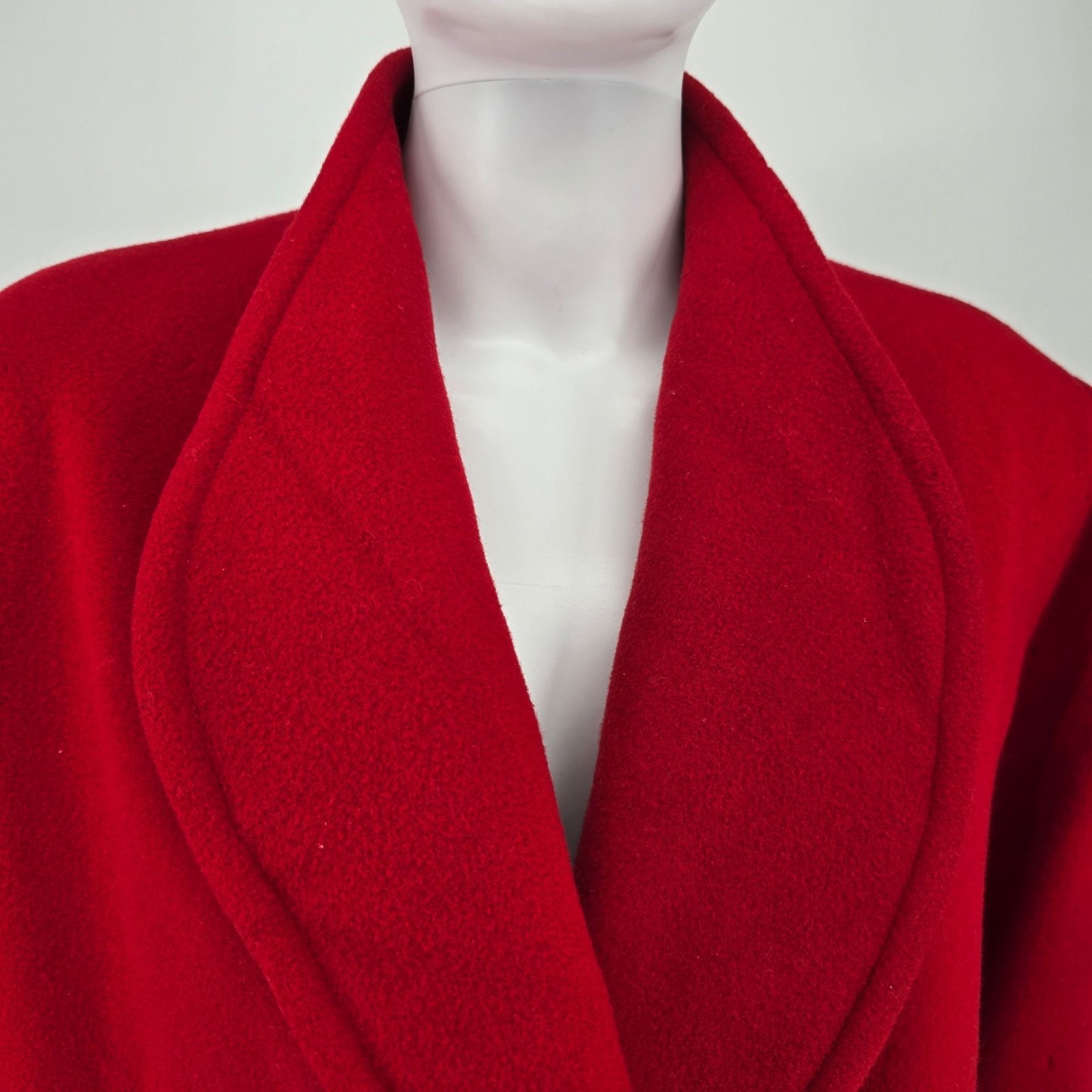 Vintage 1980s Electre Paris Made in France Red Lambs’ Wool Coat (XL) *Fair
