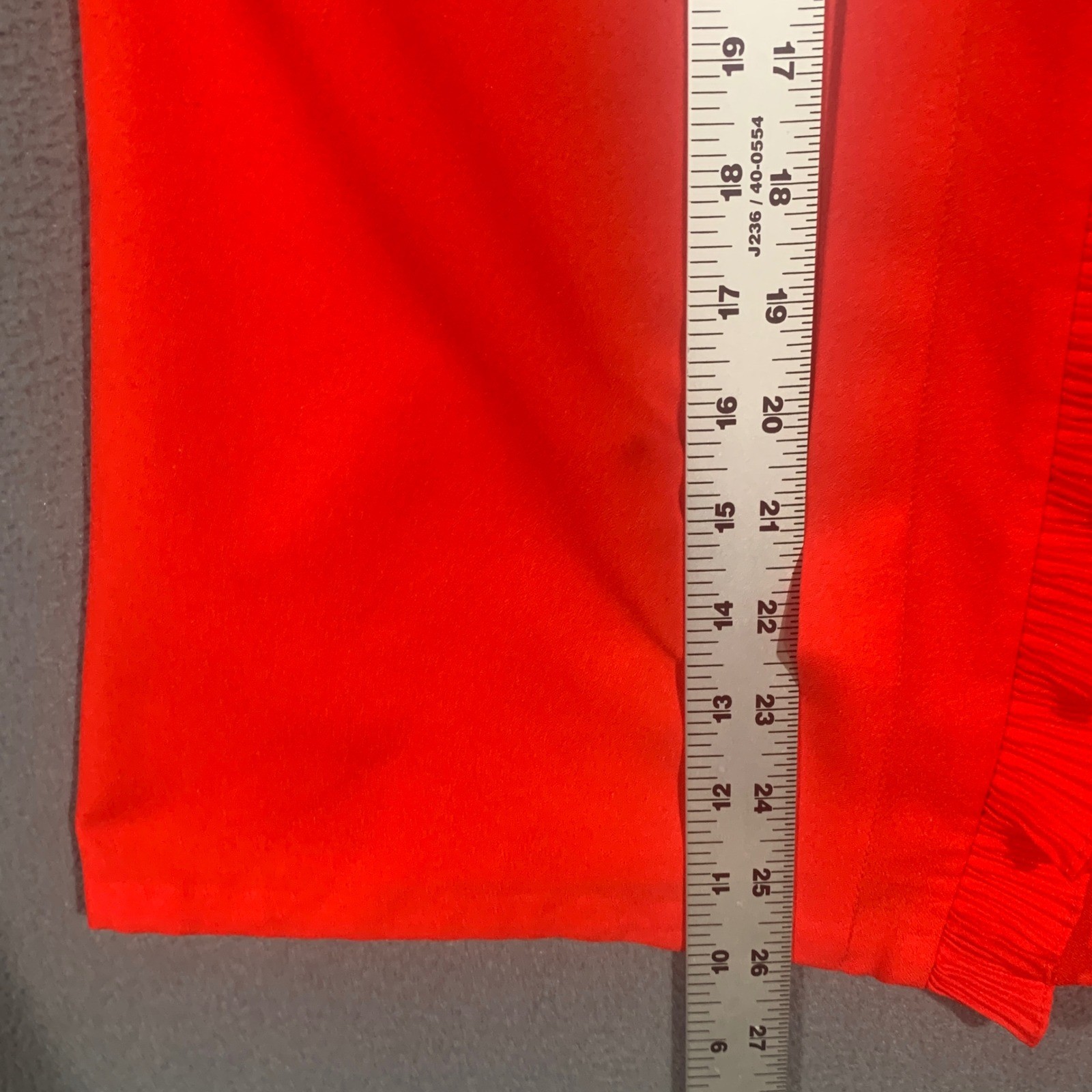 Gailord Vintage Red Ruffle High Neck Blouse Victorian Style Long Sleeve Size 14