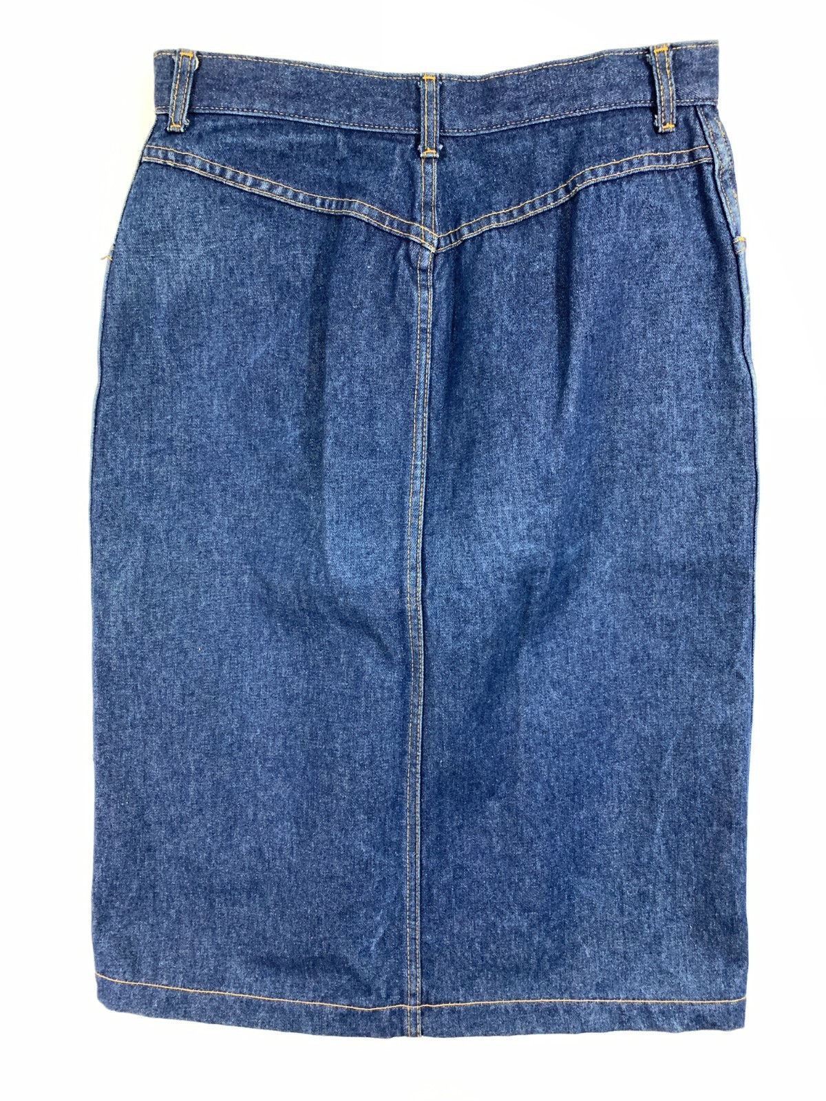 Vintage 80s CHERYL TIEGS Jeans Denim Midi Skirt Missy 14 (28″ Waist)