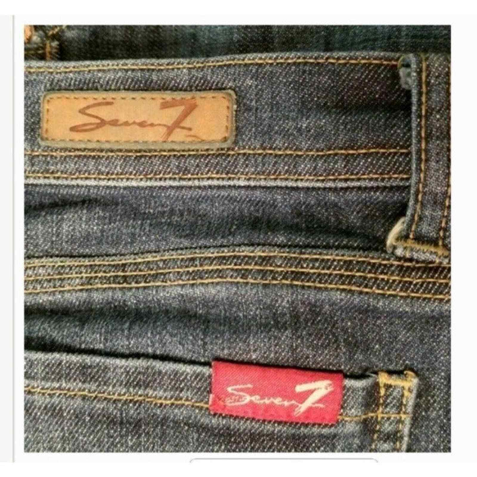 Seven 7 Size 8 Jean Capris 29 Blue Roll Up Womens Denim Pants Slacks Cropped