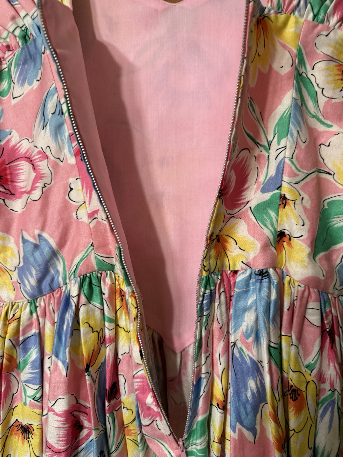 VTG Women’s Floral Midi Dress XS/S Bust 33” (flaws) Easter & Summer/Spring