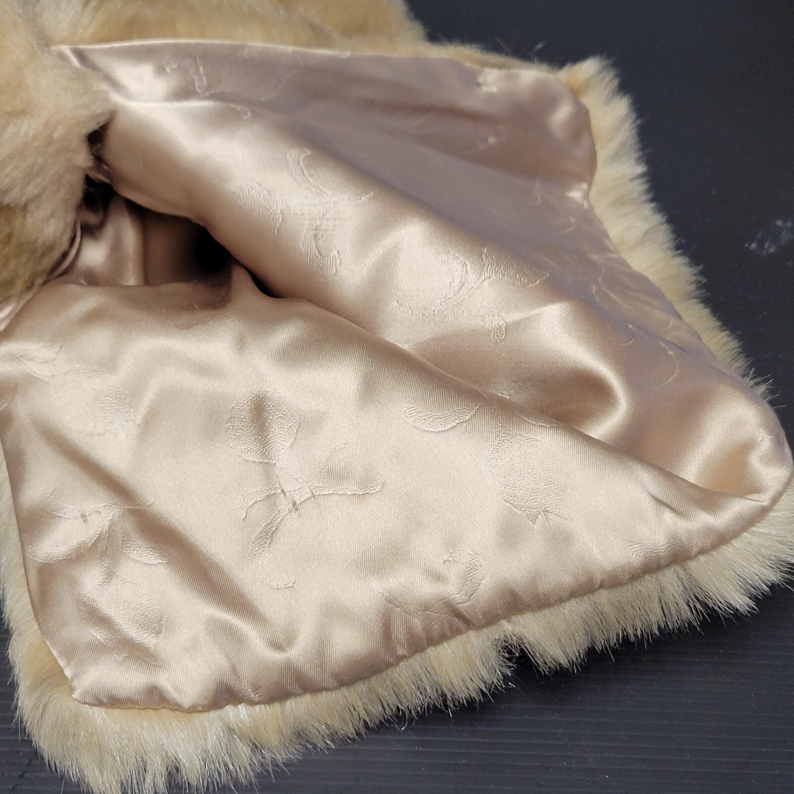 Vintage 1970s Sears Fashion Faux Fur Caplet Jacket M 22076