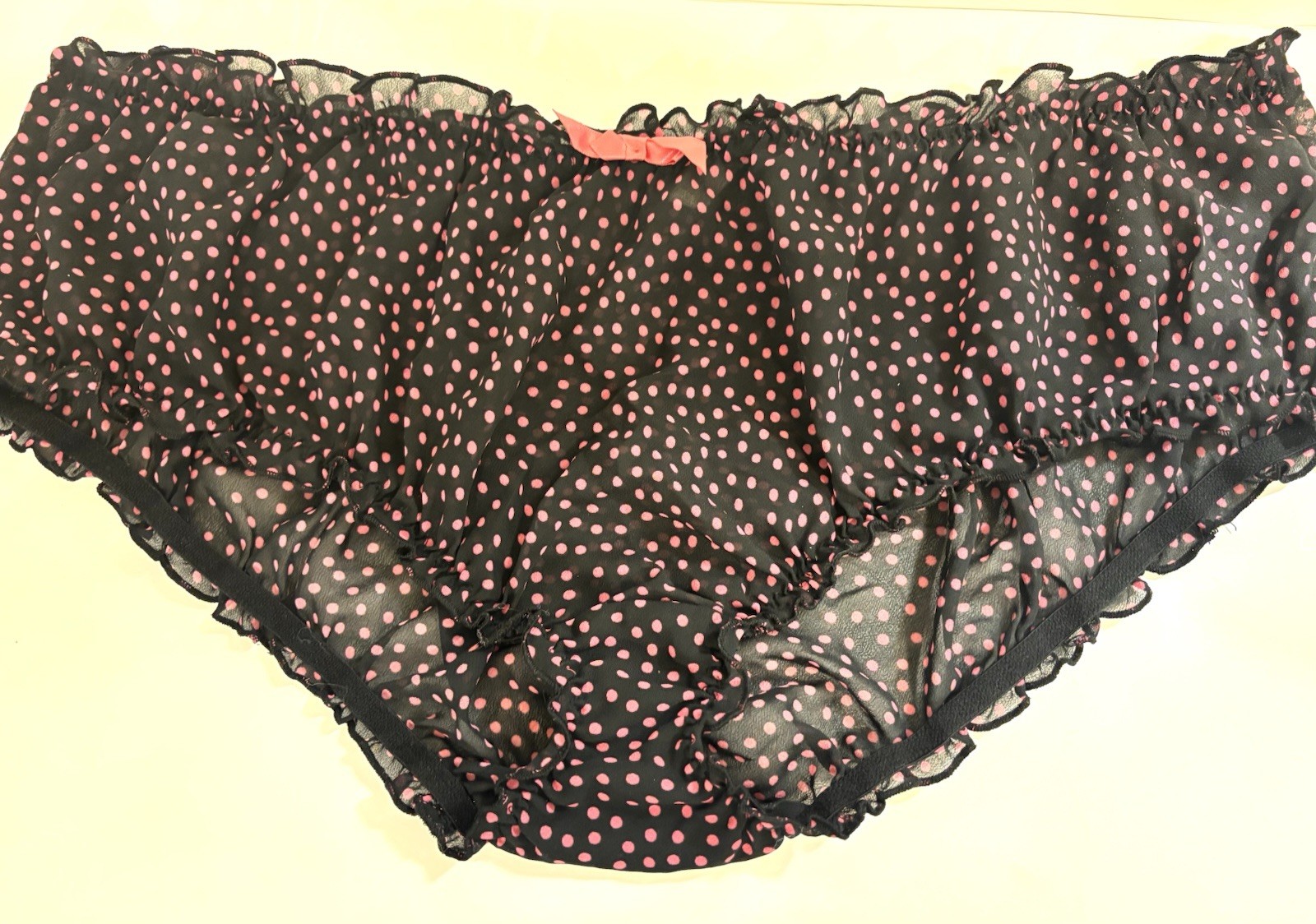 Vtg Avenue SHEER Baby Girl Bikini Panties sz 26/28 Sissy Ruffled 36 To 60” Waist
