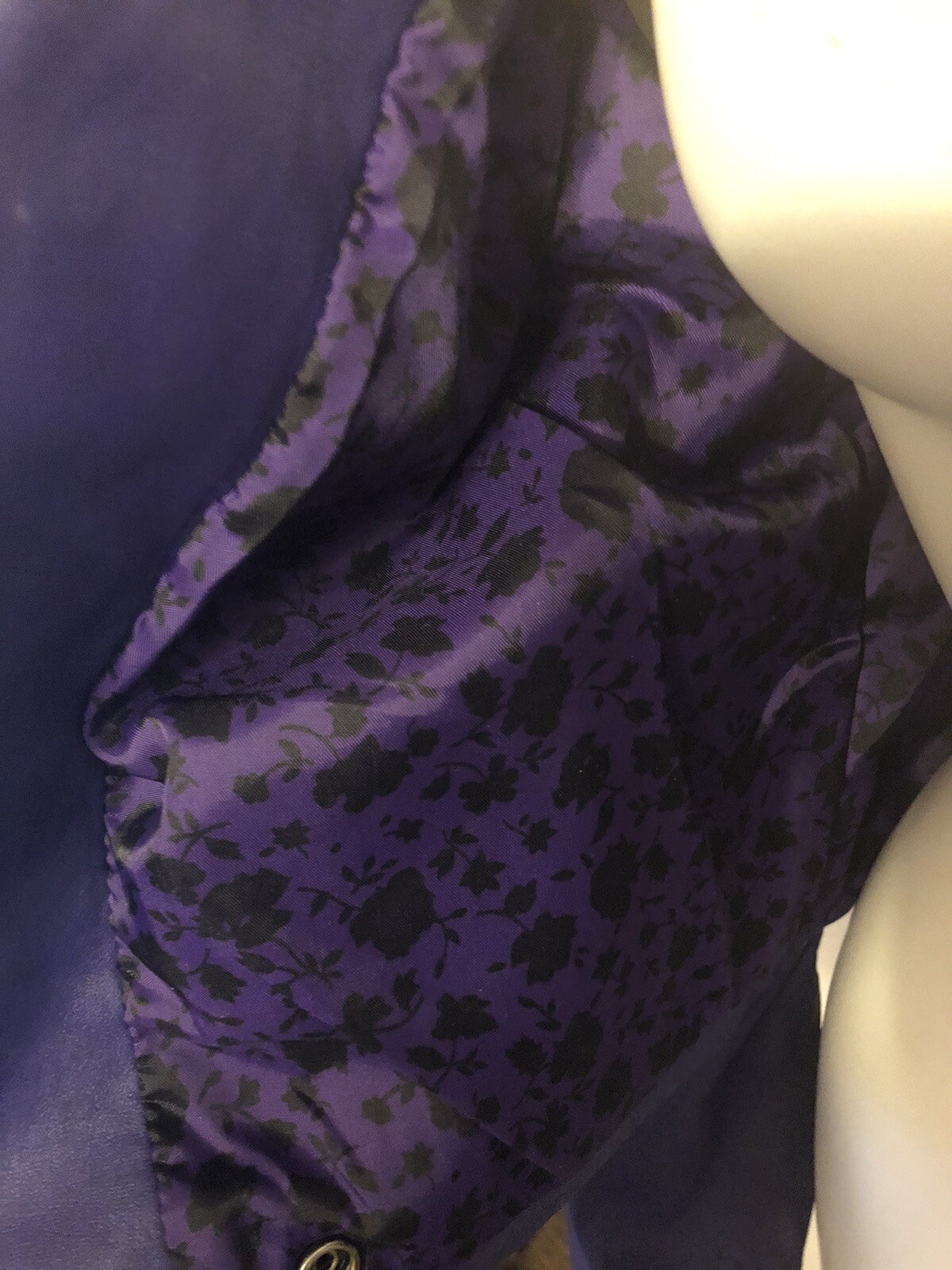 Vintage 80s Glam Women’s Size M purple leather bomber biker rocker crop jacket