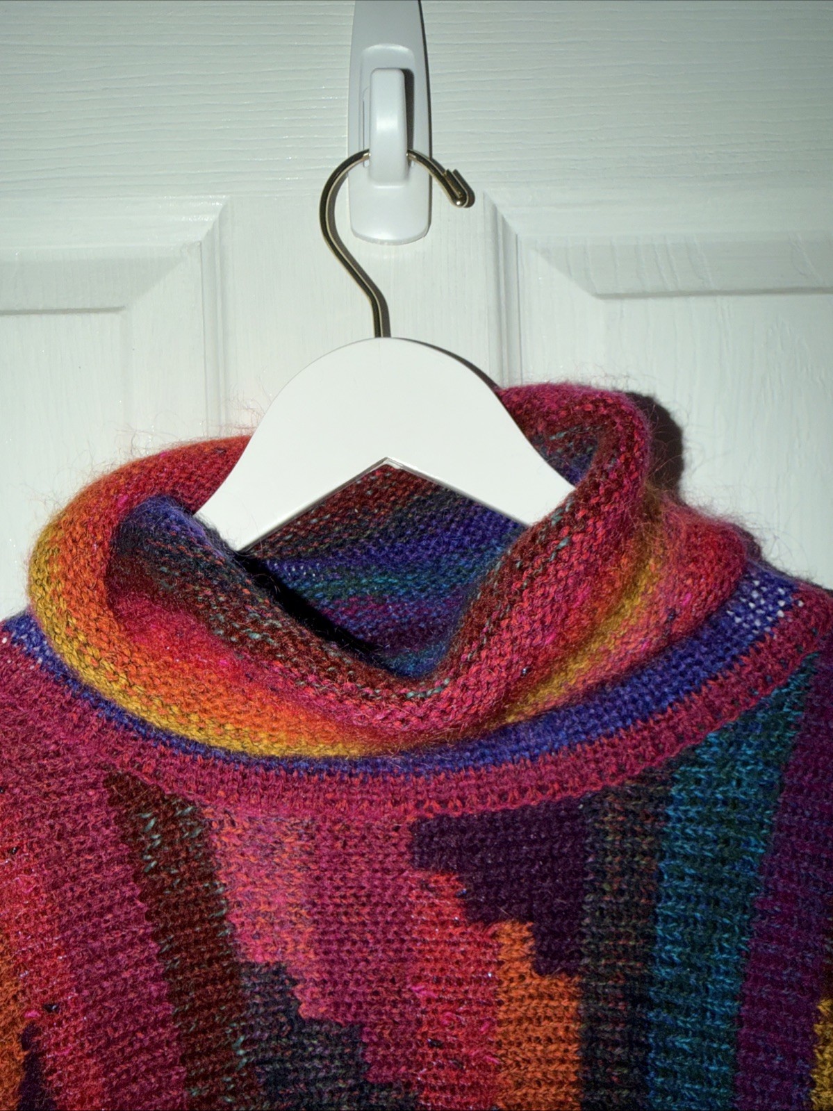 VTG Mariea Kim Sweater Dress M Geometric Stripe Southwestern Pattern Wool Blend