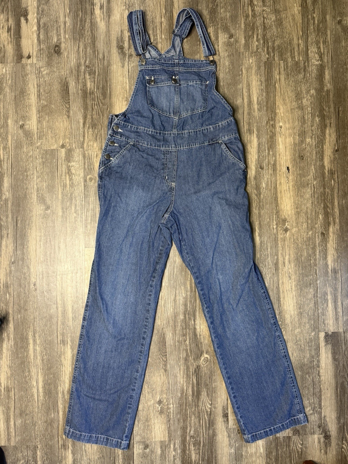 New York And Company Overalls Y2K Retro Wide Leg Sz 8 Millennial Throwback Comfy