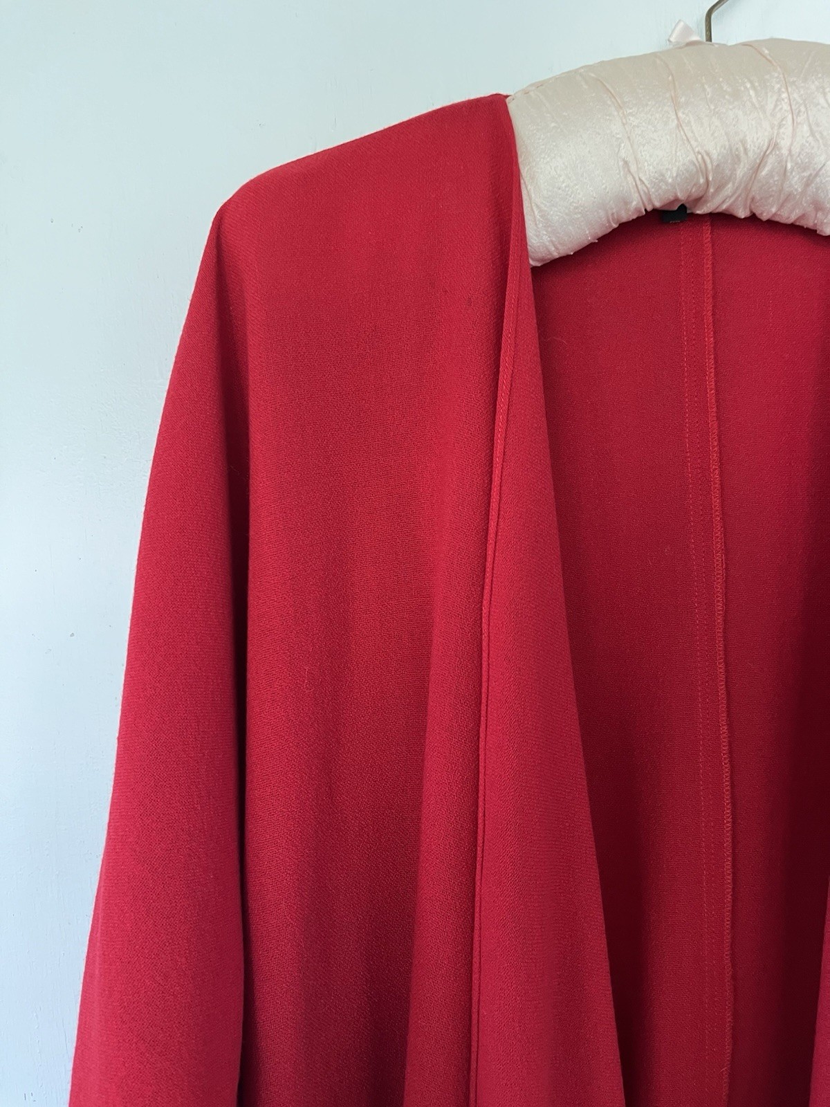 Jean Muir Vintage 1980s Wool Crepe Swing Coat Jacket