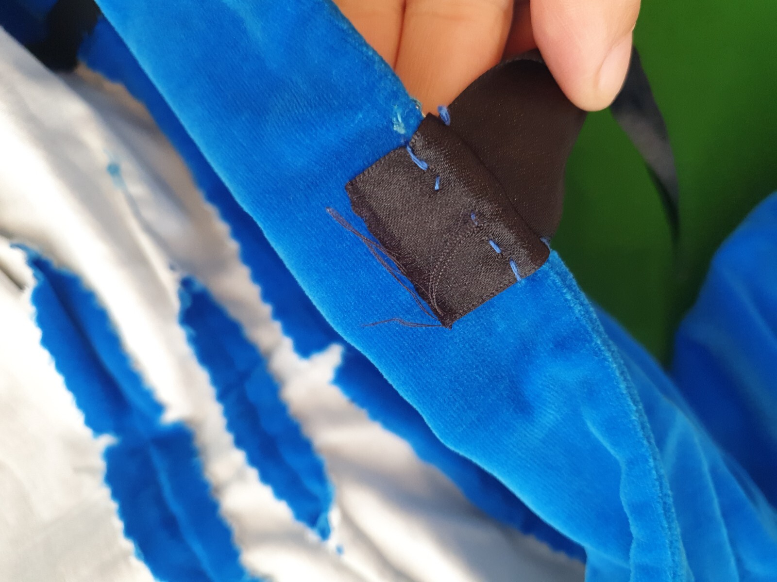 VINTAGE Velvet Jacket XS-S Royal Blue Medieval Costume Dirndl Traditional / 50s