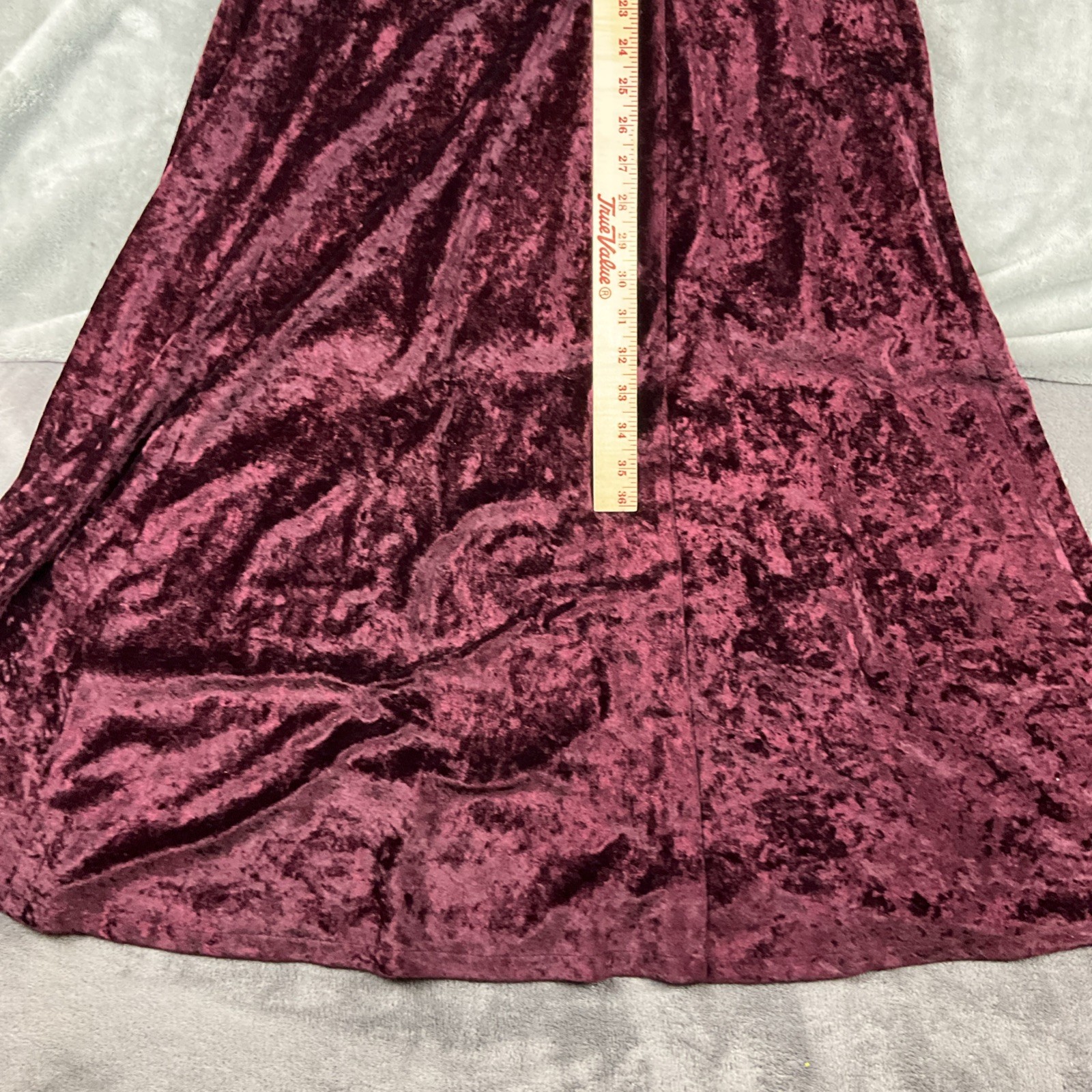 Vintage Brett Alixander Crushed Velvet Maxi Dress Grunge Whimsigoth 8