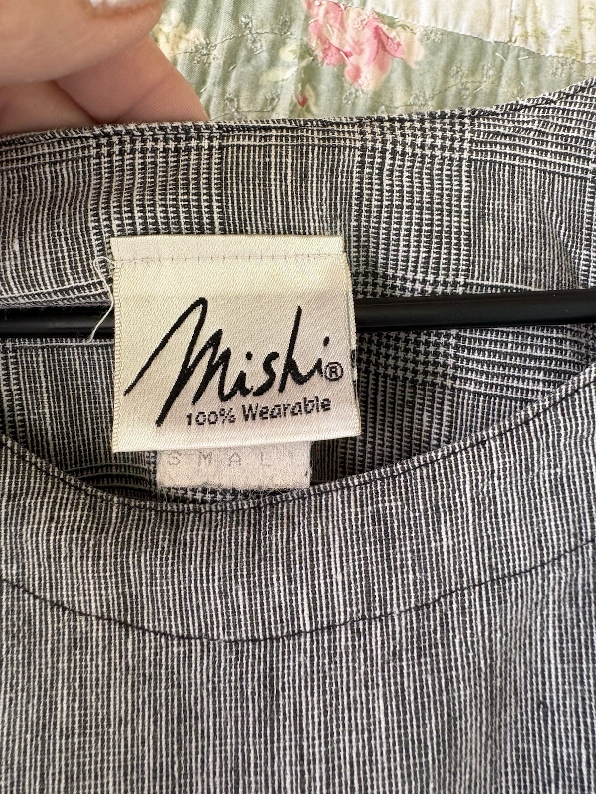VTG Mishi Maxi Dress Linen/Cotton Blend Size S Front Pockets Long Sleeve