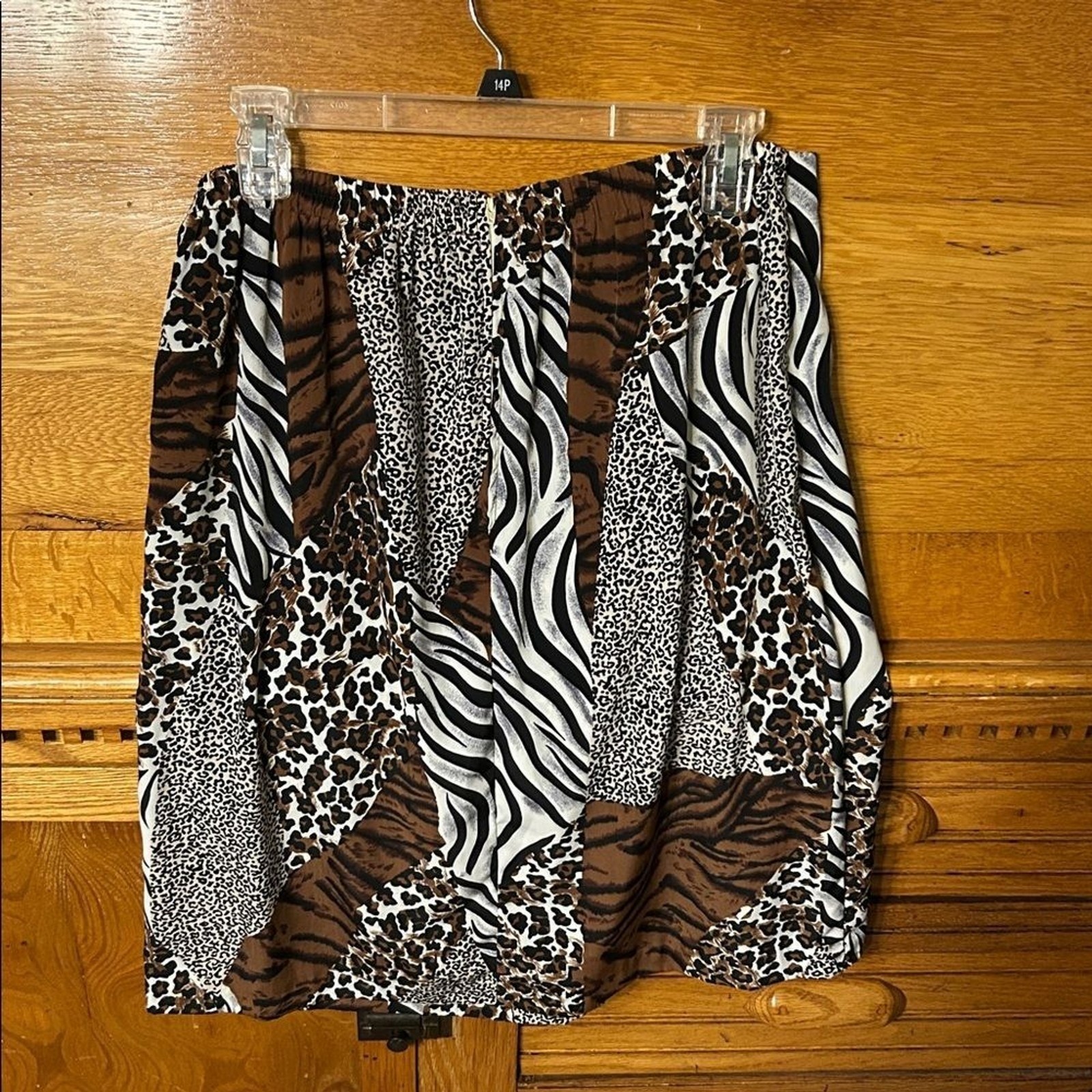 Vintage Y2K Indie Sleaze 3 Piece Set Mixed Animal Print Shirt Tank Skirt Club