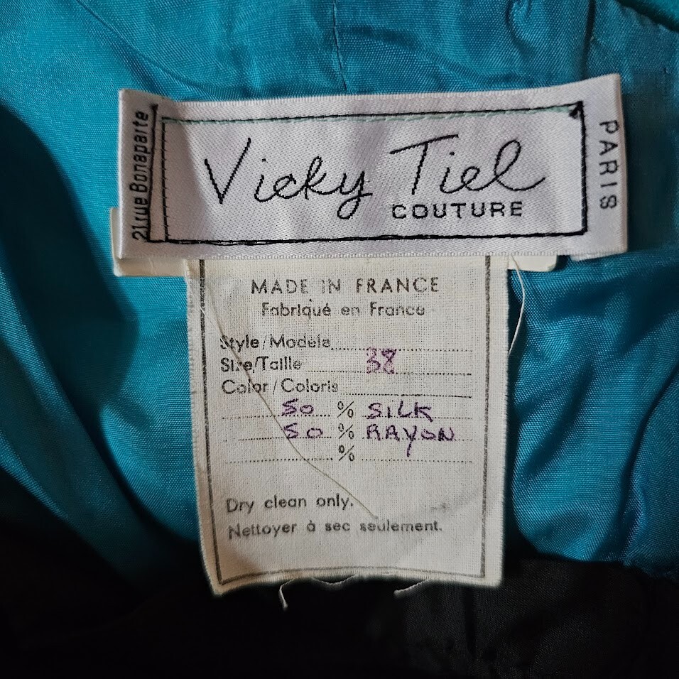 Vintage Vicky Tiel Paris Couture Strapless Corset Mini Velvet Cocktail Dress XS