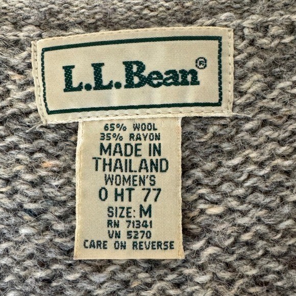 Vintage L.L. Bean Wool Vest Womens Medium Heathered Brown/Gray