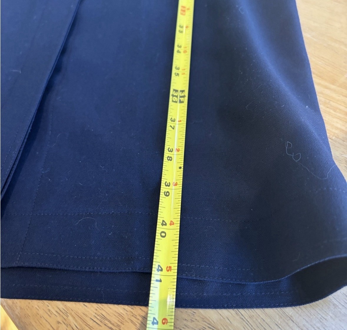 GUCCI 1980s vintage button front navy blue collared wool shirt dress 38 US 2