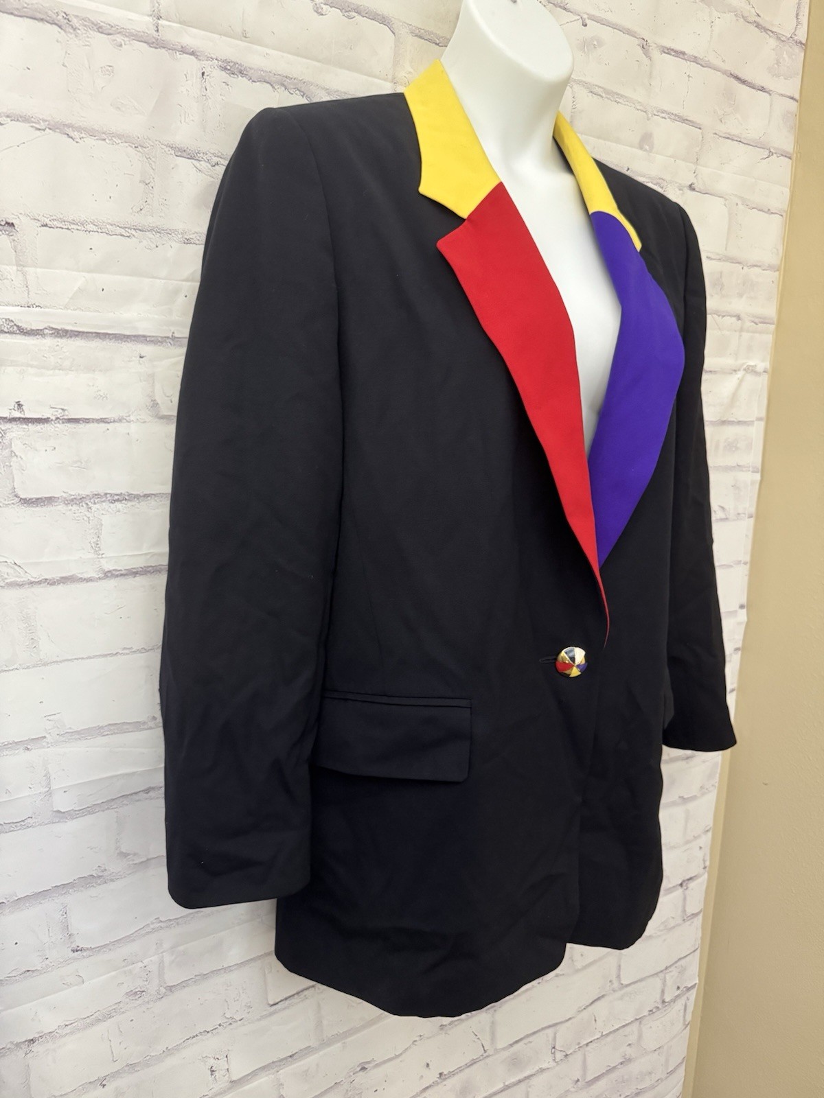 Vintage Escada Margaretha Ley Blazer 80s Power Suit Royalcore Flaw Sz 44 Career
