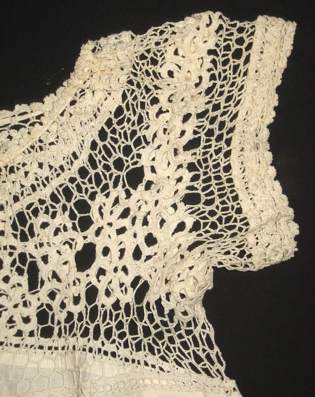 Edwardian 1910s 1-Piece Cream Cotton Lingere Button Crotch Crochet Undergarment